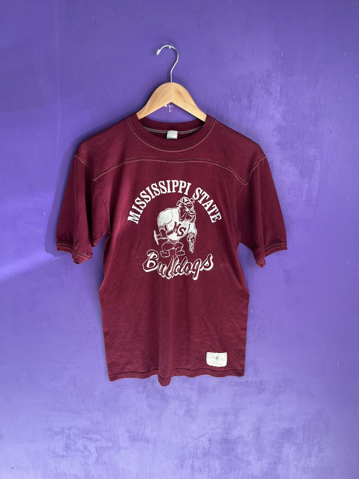 Vintage Vintage 70s Mississippi state bulldogs jersey shirt Size US M / EU 48-50 / 2 - 1 Thumbnail