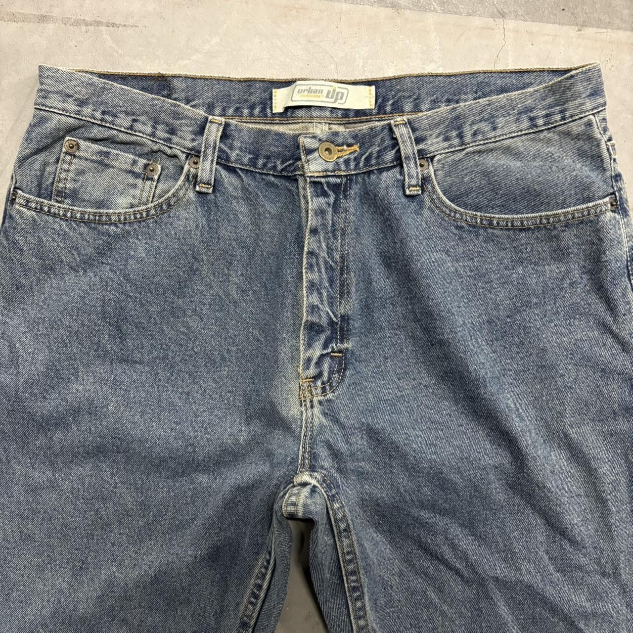 Vintage CRAZY Vintage Y2K/2000s Baggy Dark Blue Wash Skater Style Streetwear Denim Jeans! Size US 36 / EU 52 - 4 Thumbnail