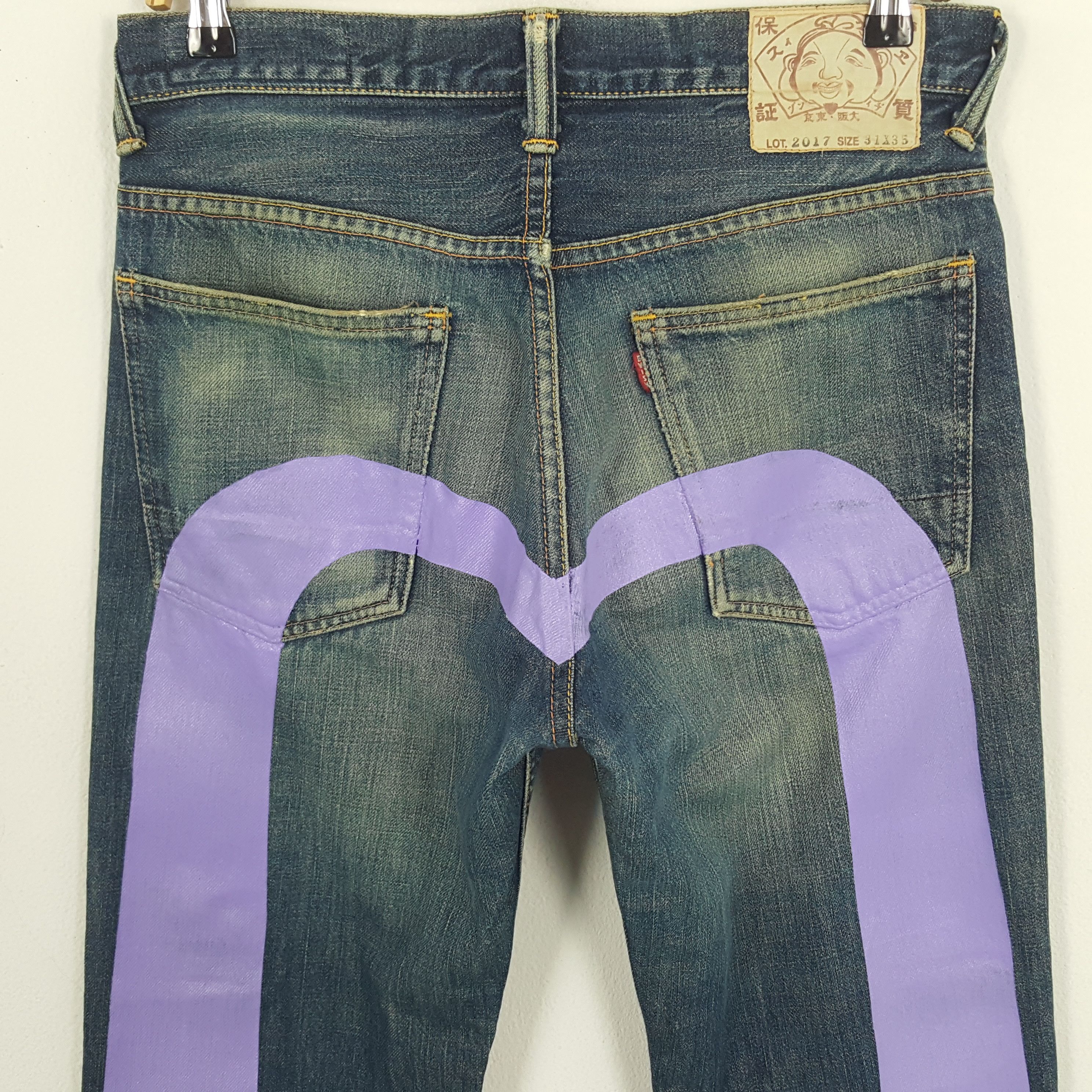 Japanese Brand × Vintage Vintage Evisu Yamane Japanese Brand Custom Denim Jeans Size US 31 - 2 Thumbnail