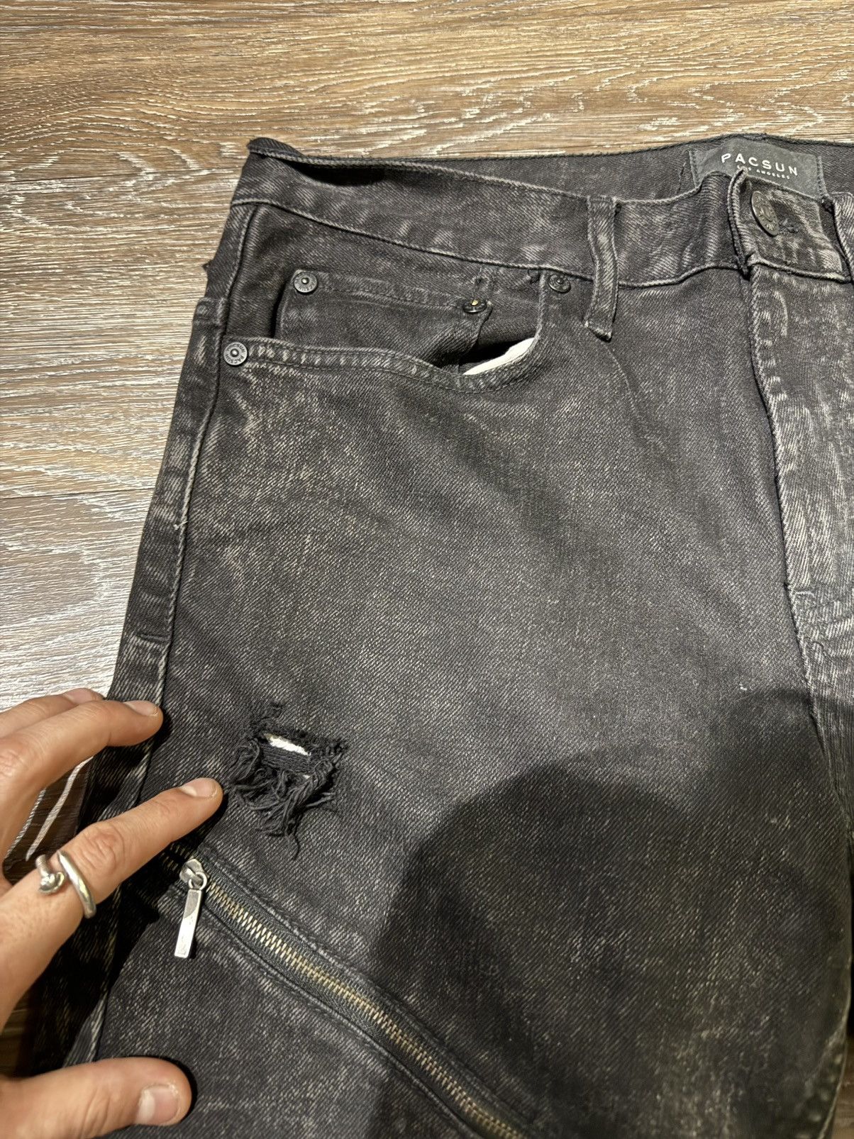 Pacsun × Vintage Faded black rockstar jeans Size US 32 / EU 48 - 5 Thumbnail