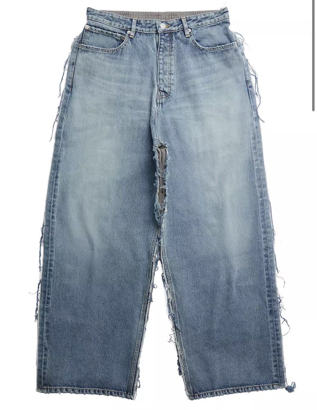 23SS BALENCIAGA HYBRID BAGGY JEANS （XS） BALENCIAGA Hybrid Baggy Cotton Denim Jeans Balenciaga