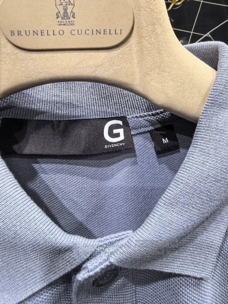 Givenchy Givenchy New Mens Short Sleeve Polo, Blue, Double Layer Size US M / EU 48-50 / 2 - 4 Thumbnail