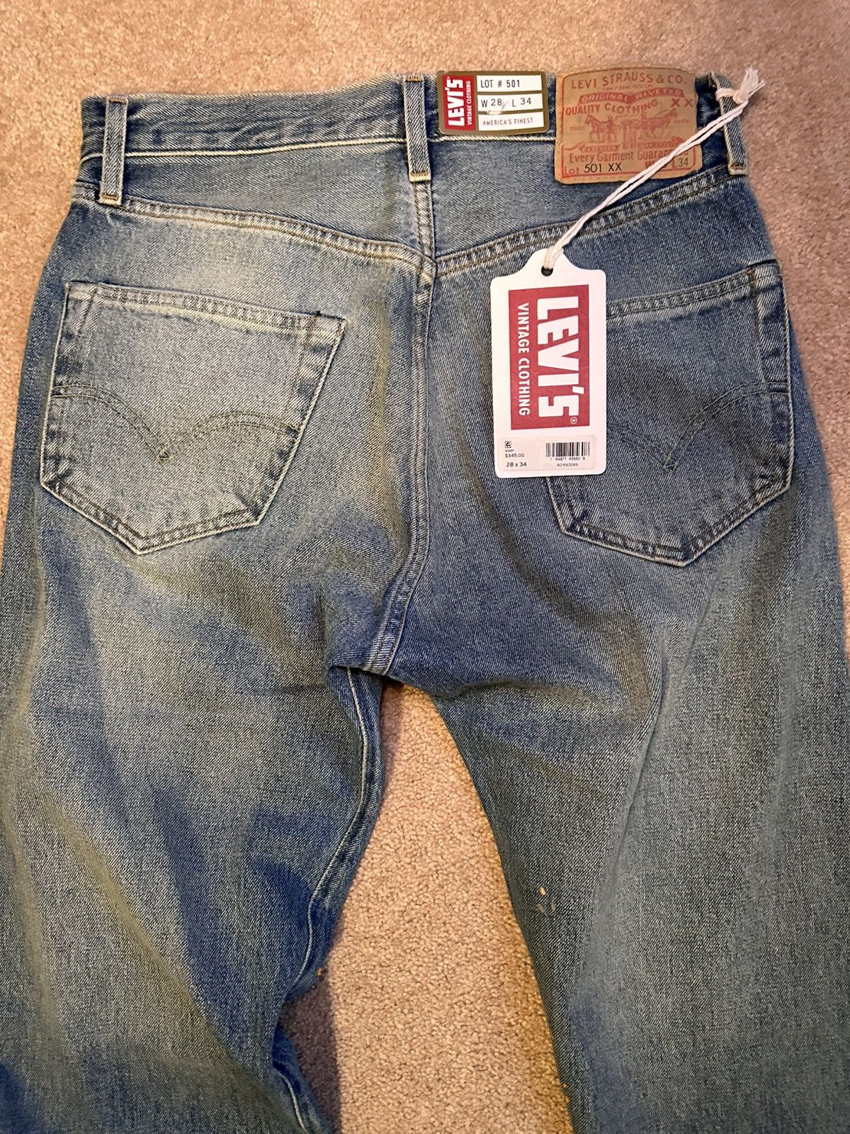 Levi's Levi's LVC 1955 501 Selvedge Jeans Men's 28X34 Size US 28 / EU 44 - 4 Thumbnail