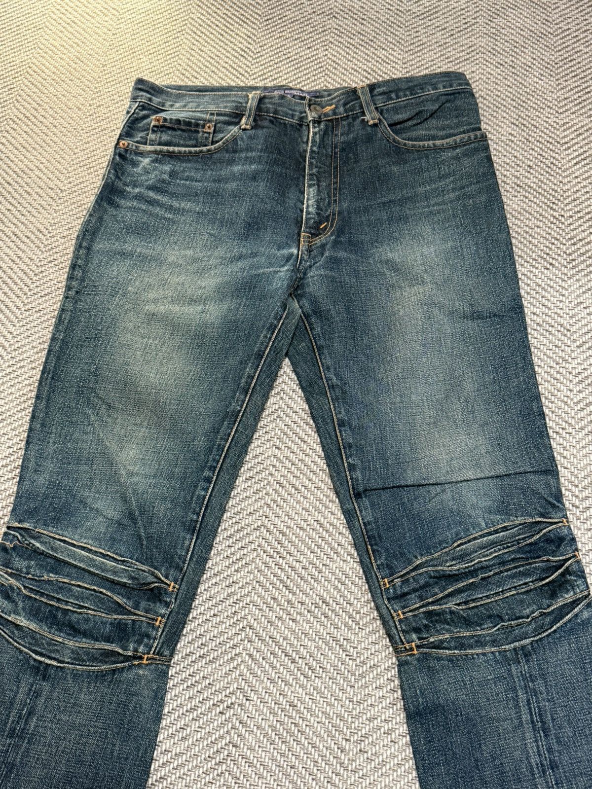 Junya Watanabe Junya Watanabe BIKER DESIGN RECONSTRUCTION DENIM PANTS Size US 34 / EU 50 - 4 Thumbnail