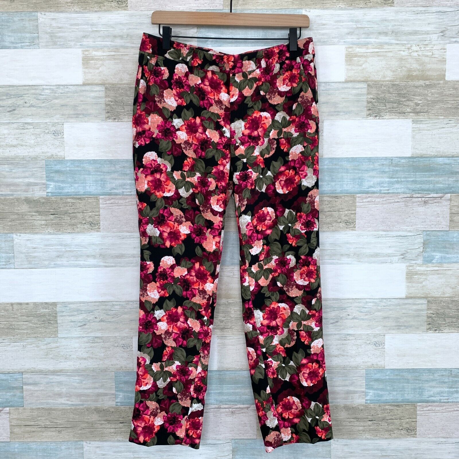 Banana Republic Banana Republic Floral Avery Ankle Dress Pants Womens 4 Size 27" / US 4 / IT 40 - 2 Thumbnail