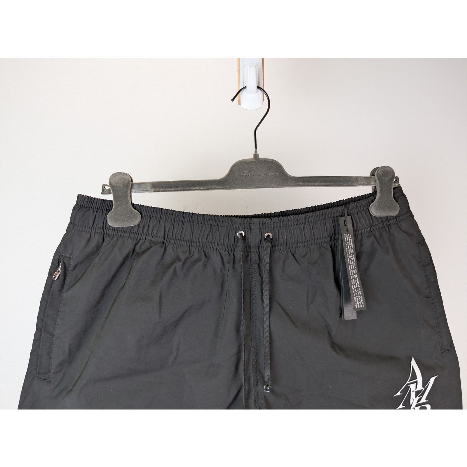 Amiri o1rshd1 Amiri Stack Logo Swim Trunk Shorts in Black Size US 38 / EU 54 - 3 Thumbnail