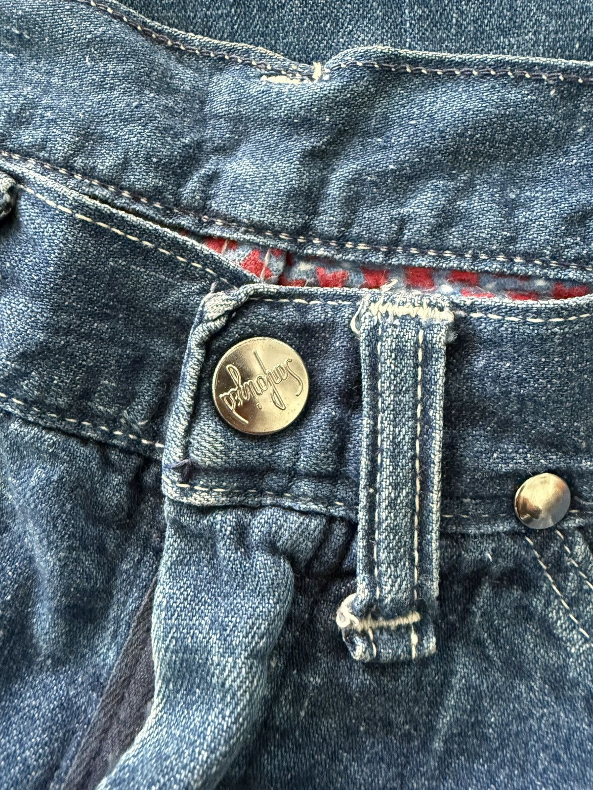 Wrangler Vintage Super Rare Blue Bell Denim Gripper Zipper Sanforized Size US 26 / EU 42 - 8 Thumbnail