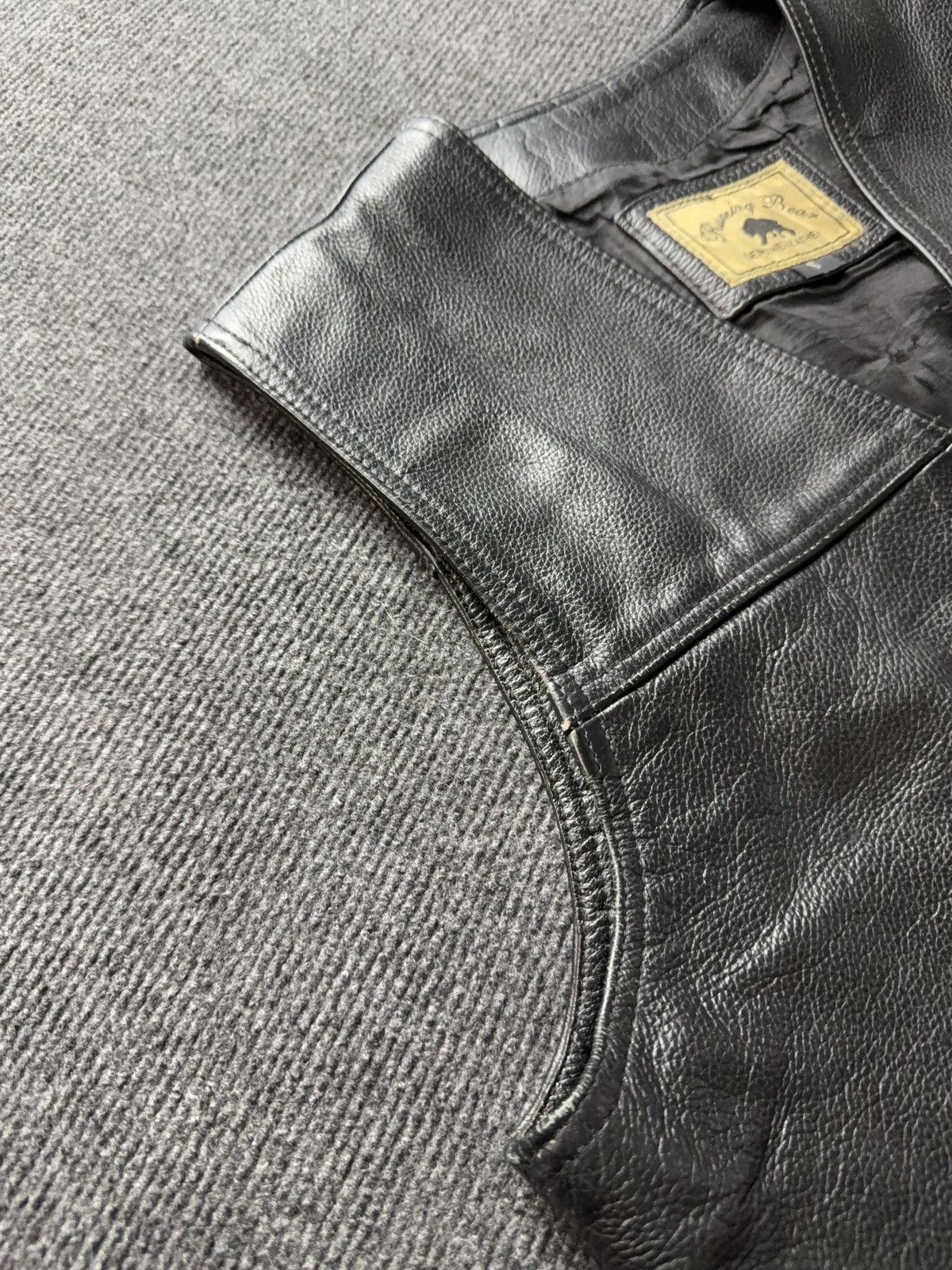 Leather Vintage 90s Retro Leather Moto Biker Rock Opium Vest Size S Size US S / EU 44-46 / 1 - 20 Thumbnail