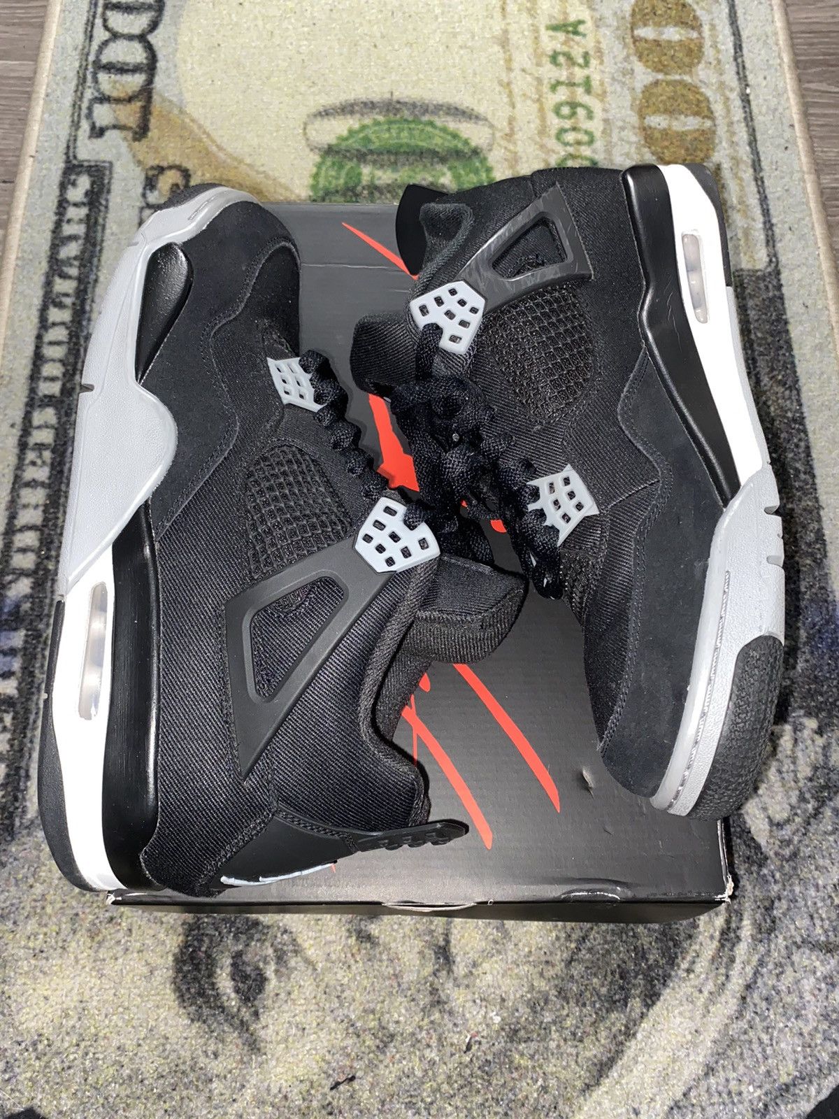 Jordan Brand × Nike Jordan 4 Retro SE Black Canvas Size US 11 / EU 44 - 2 Thumbnail