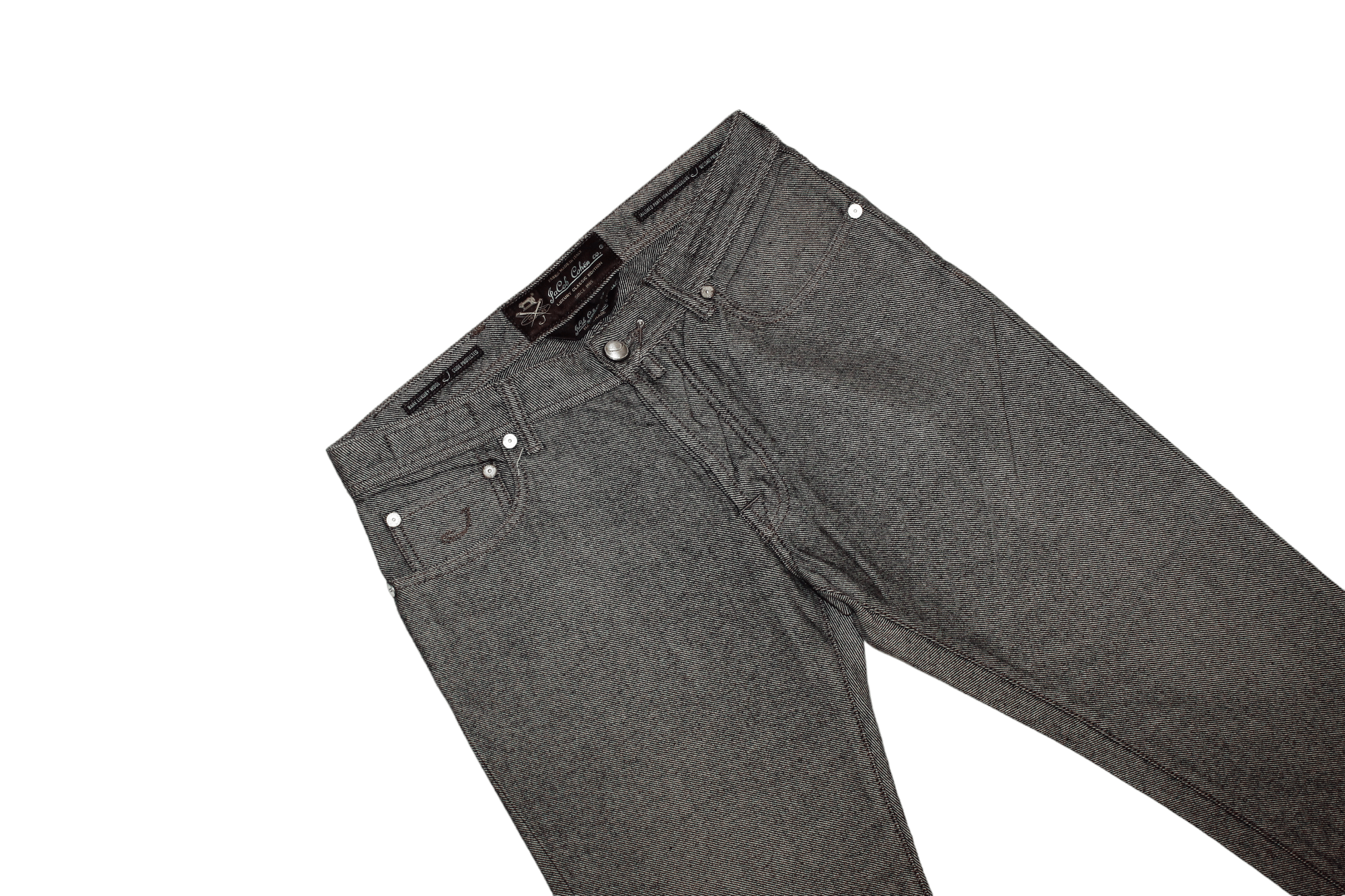Jacob Cohen Jacob Cohen Herringbone Woven Cotton-Wool Denim Cropped Pant Size US 32 / EU 48 - 3 Thumbnail