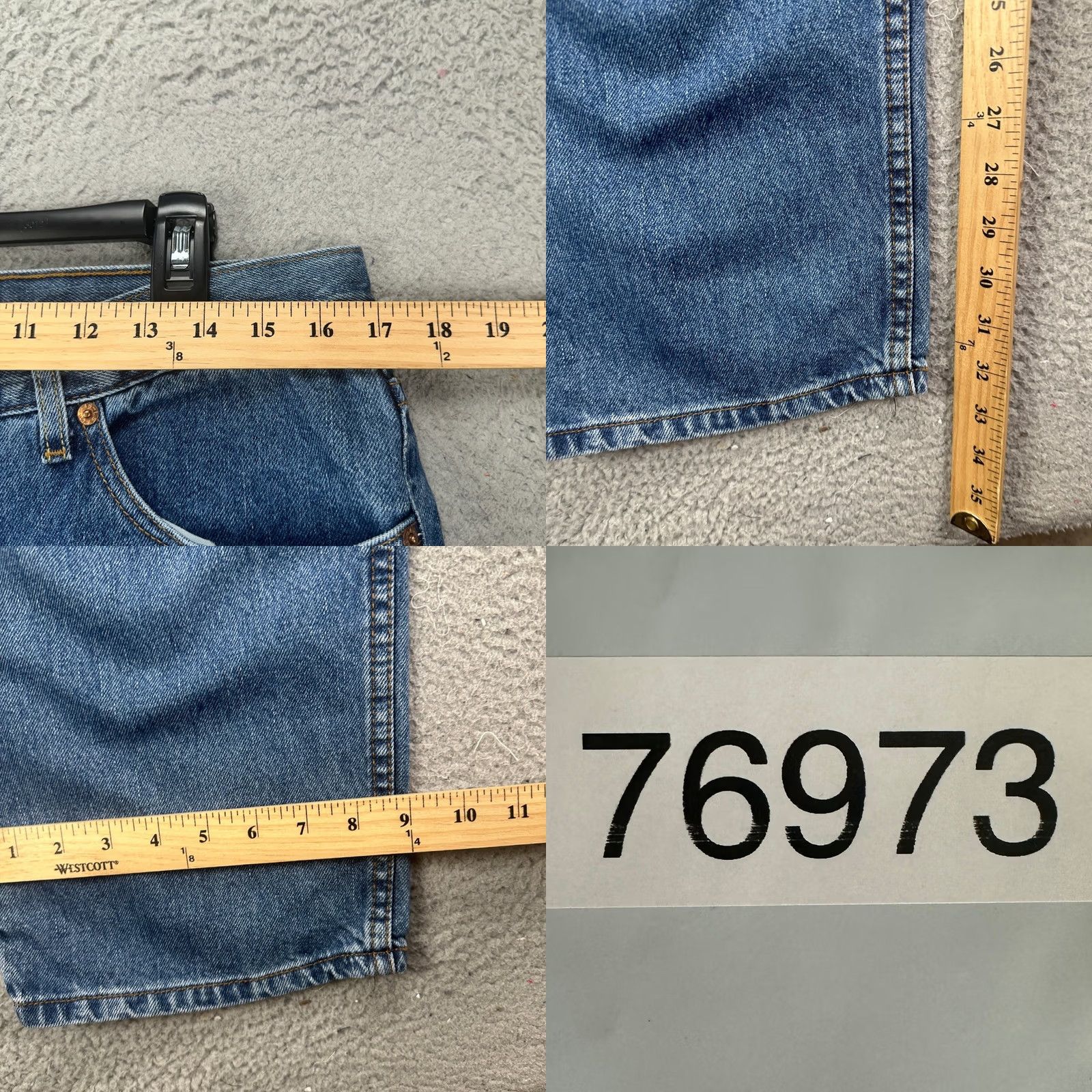 Levi's VINTAGE Levis 550 Men Relaxed Fit Jeans 36X32 Blue Straight Leg Red Tab 5 Pocket Casual Size US 36 / EU 52 - 8 Thumbnail