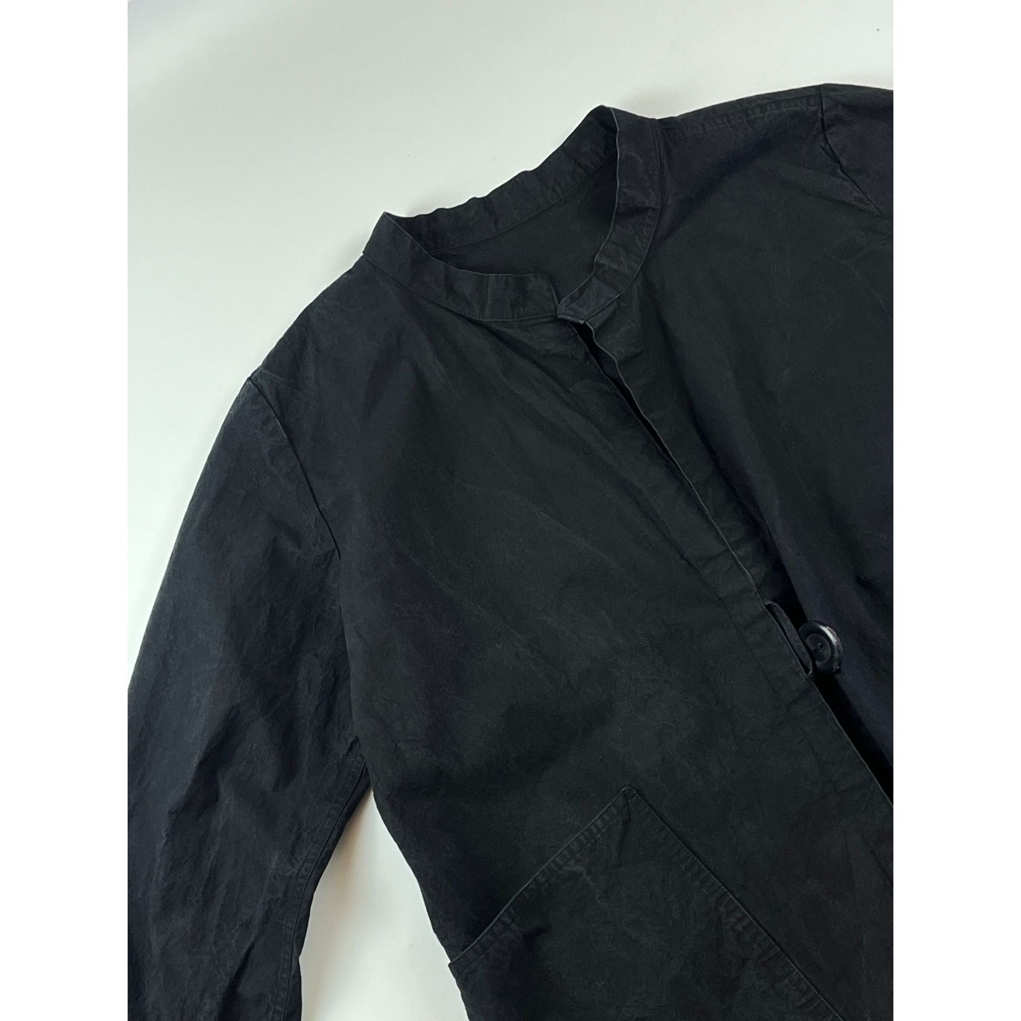 Japanese Brand × Vintage JAPAN! Rare Black Textured HandMade Open Jacket Size US L / EU 52-54 / 3 - 10 Thumbnail