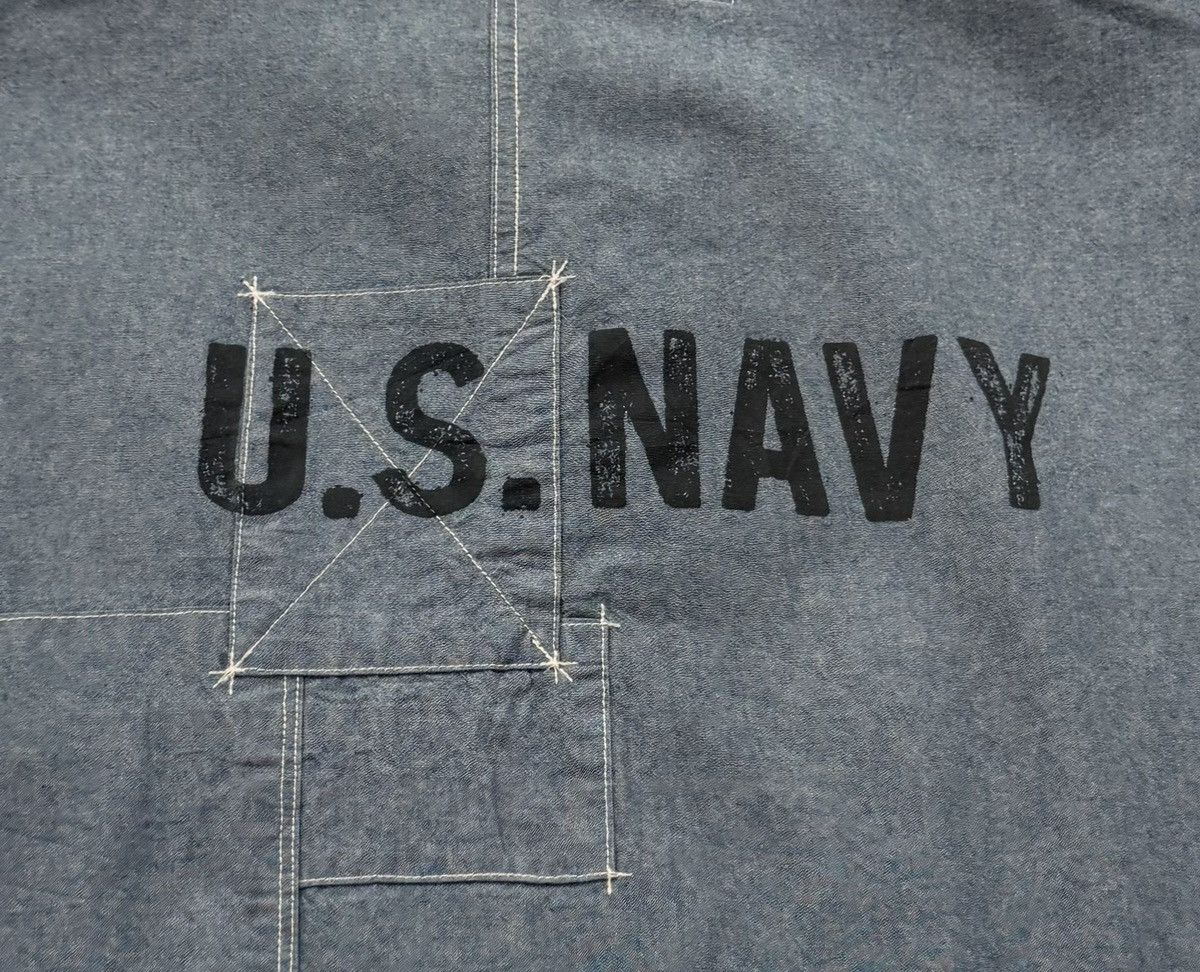 Avirex Avirex U.S Navy Patch Shirt Military Workwear Denim Style Size US XXL / EU 58 / 5 - 14 Thumbnail