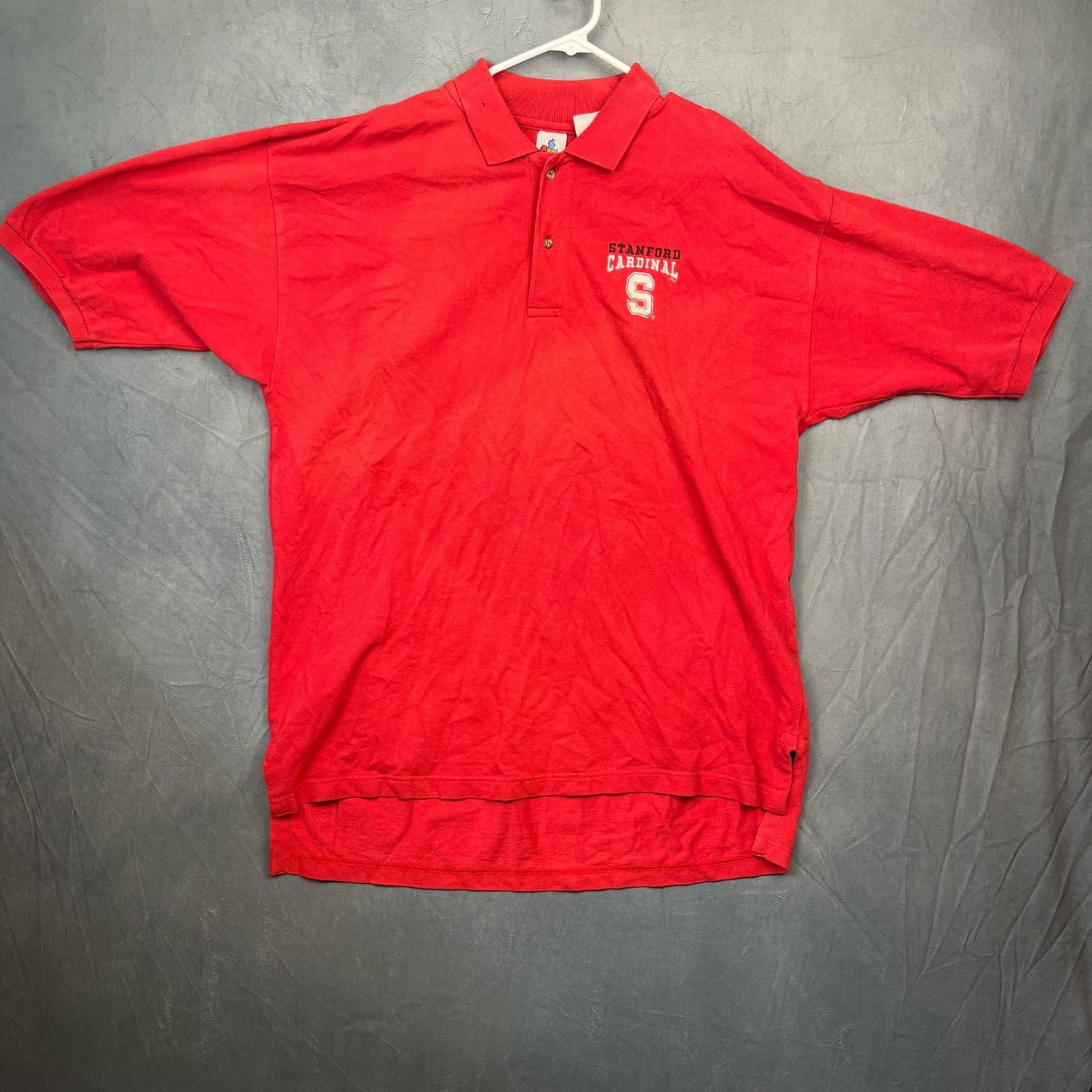 Other Vintage Stanford Cardinal University Waffle Knit Polo T-12 Size US XL / EU 56 / 4 - 1 Thumbnail