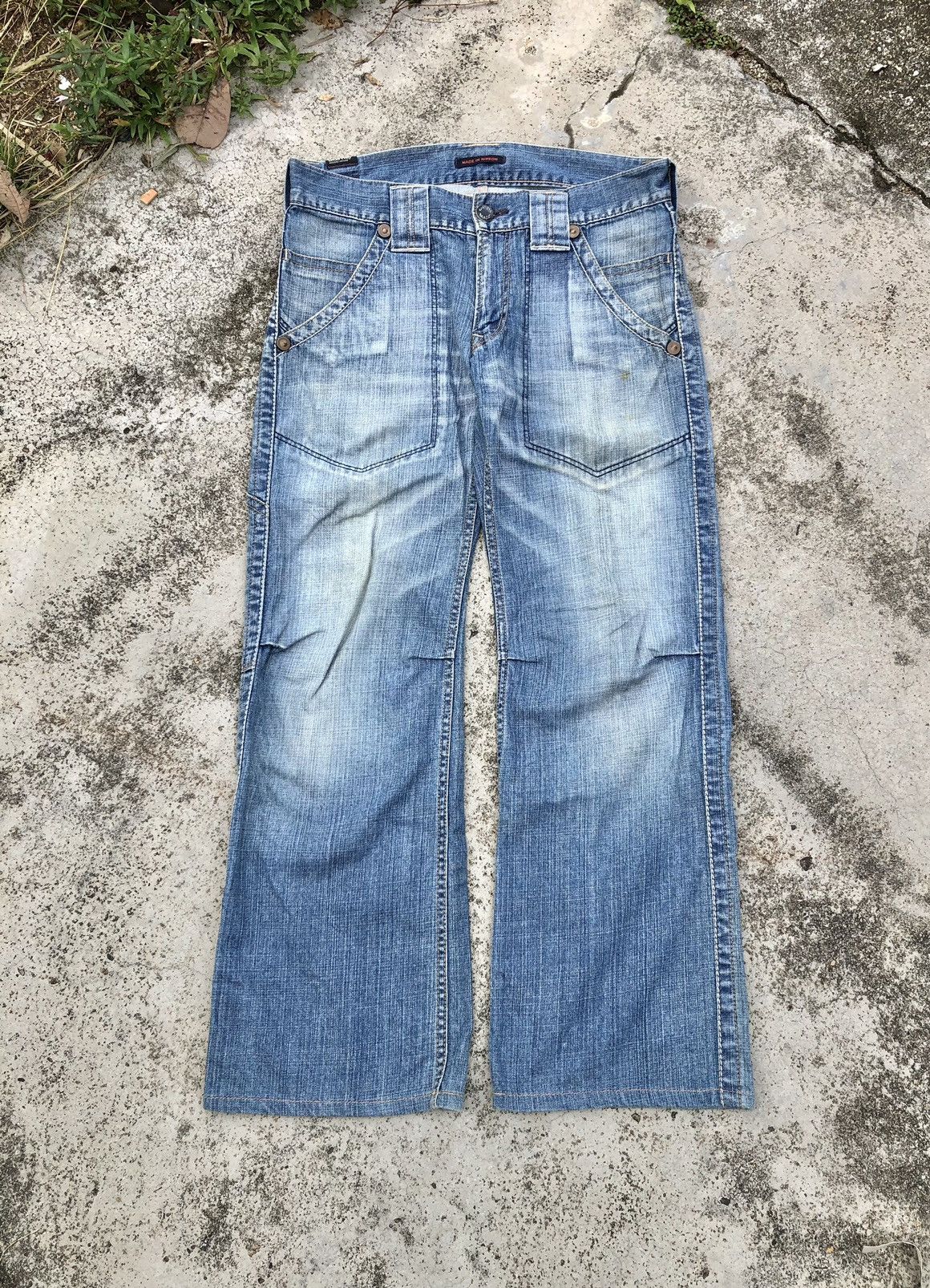 Japanese Brand WIDE LEG JAPANESSEN BLUE WAY JEANS Size US 34 / EU 50 - 1 Thumbnail
