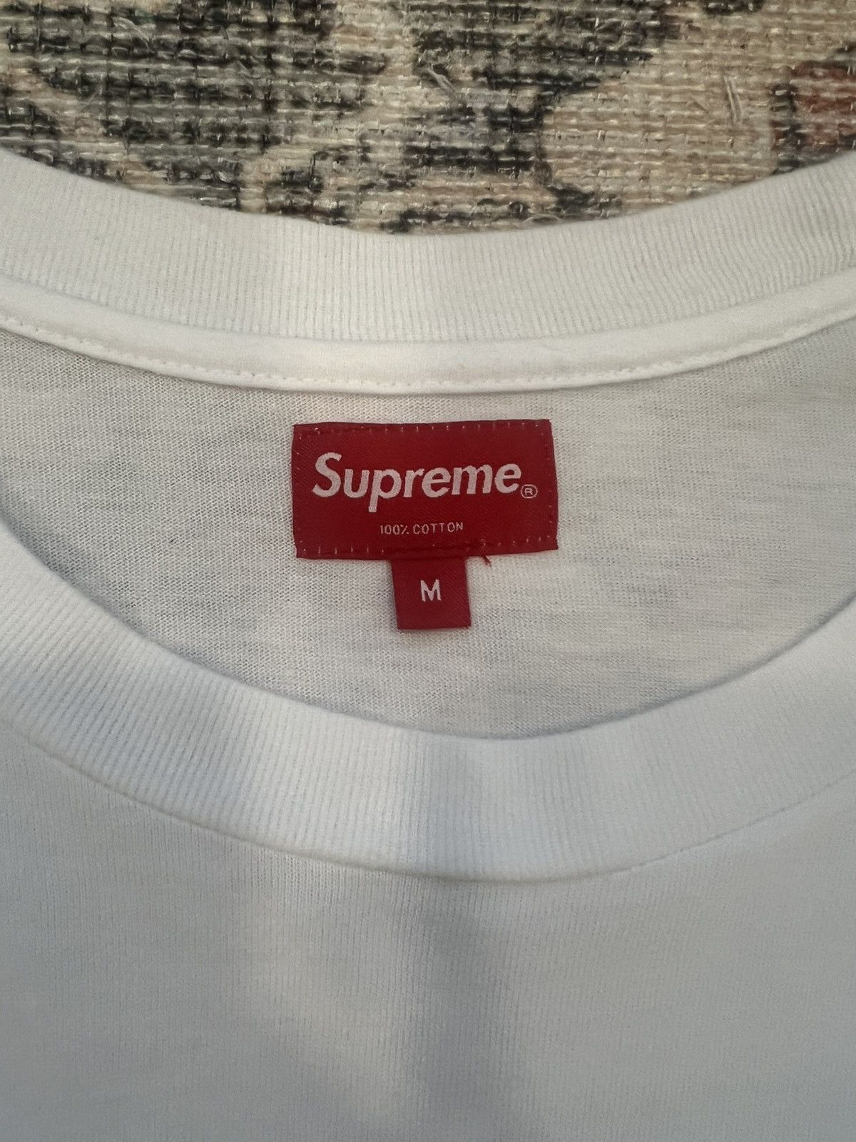 Supreme Supreme Arabic Logo Washed Short-Sleeve Tee White Size US M / EU 48-50 / 2 - 3 Thumbnail