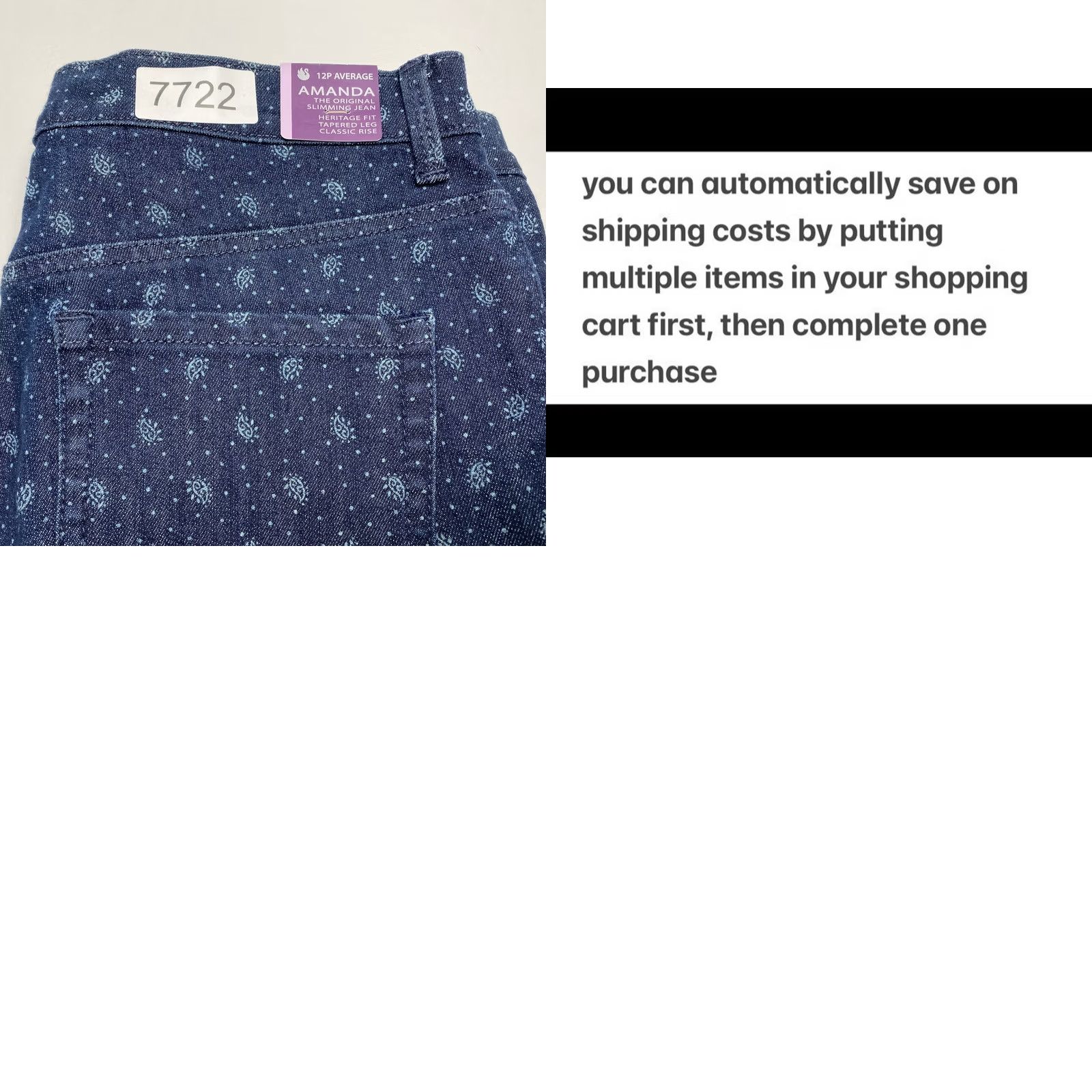 Gloria Vanderbilt Gloria Vanderbilt Amanda Jean 12P Jeans 32x29 Tapered Leg Blue Denim Cotton Blend 5-Pocket Womens Mens Girls Boys Size 34" / US 12 / IT 48 - 9 Thumbnail