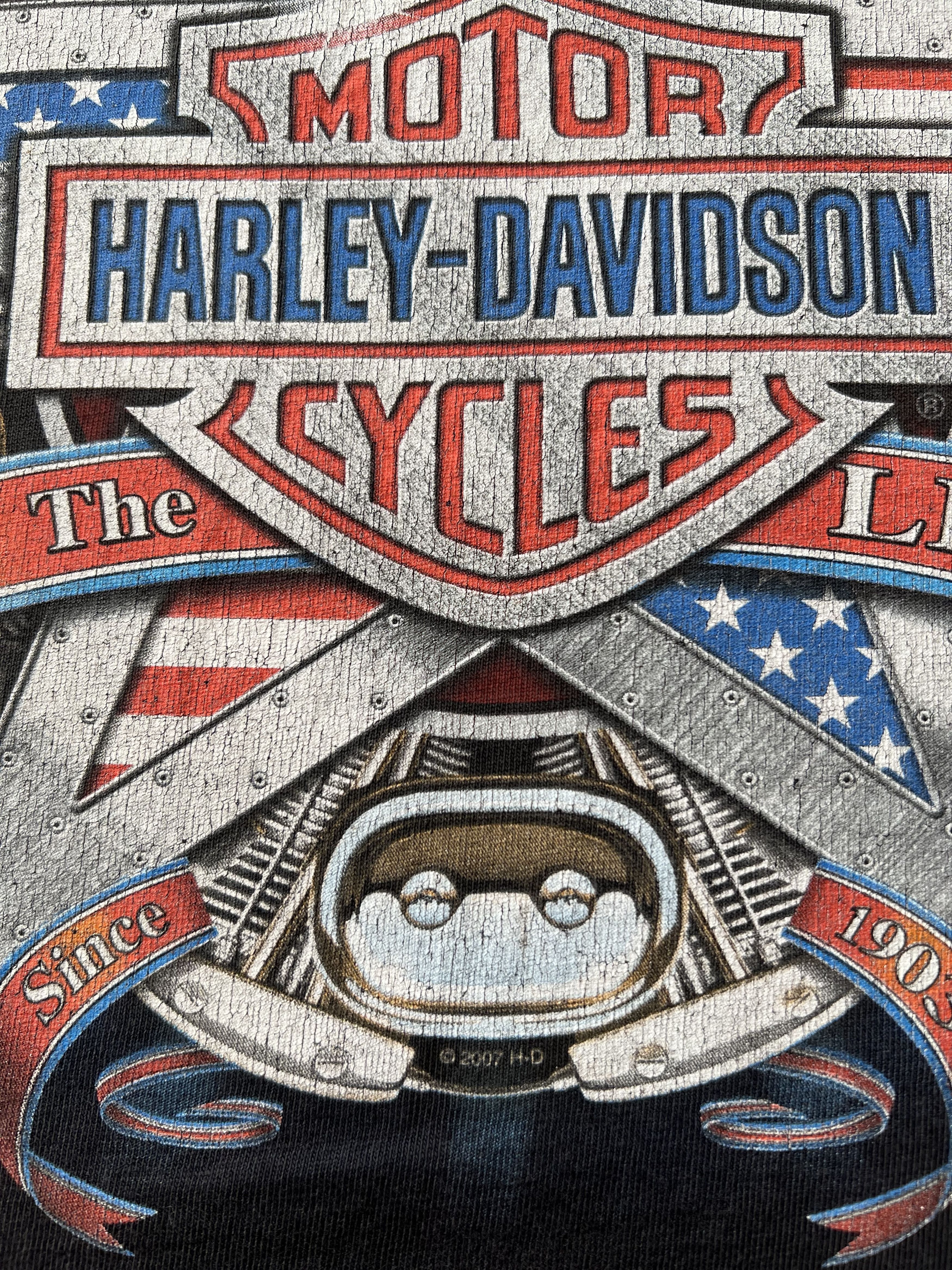 Harley Davidson Vintage 2007 Harley Davidson Live to Ride Las Vegas T-shirt Size US L / EU 52-54 / 3 - 6 Thumbnail