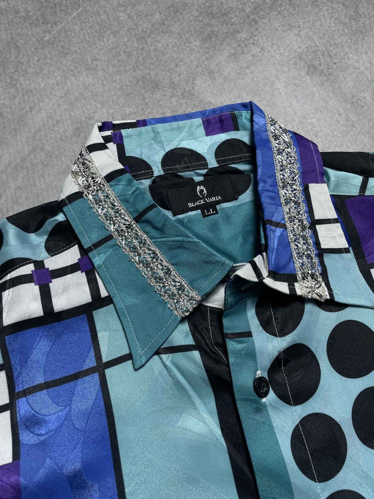 Tornado Mart 2000’s Black Varia - Geometric Pattern Shirt Size US L / EU 52-54 / 3 - 12 Thumbnail