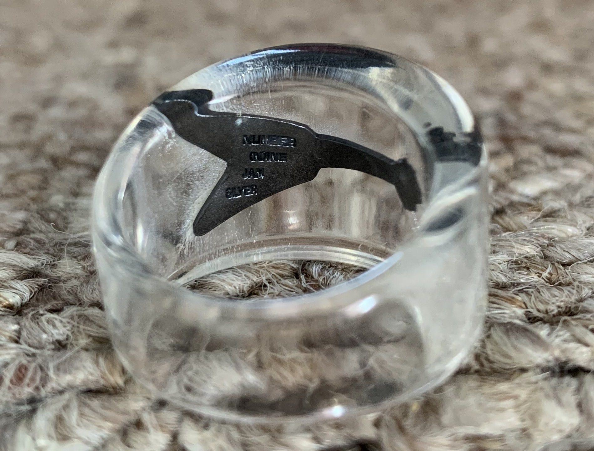 Number (N)ine SS05 Nightcrawler Acrylic Silver Guitar Ring Size ONE SIZE - 6 Thumbnail