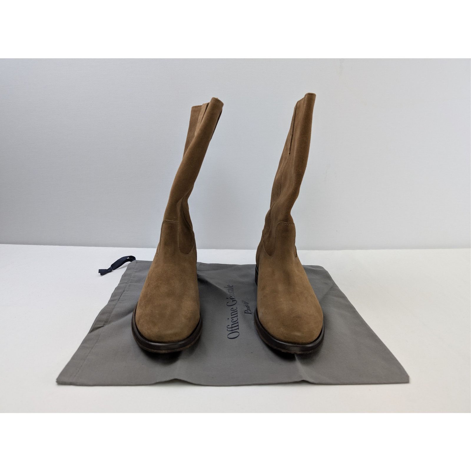Officine Generale o1rshd1 Gray Boots Suede Leather High Boots in Mustard Olive Size US 10 / EU 43 - 13 Thumbnail