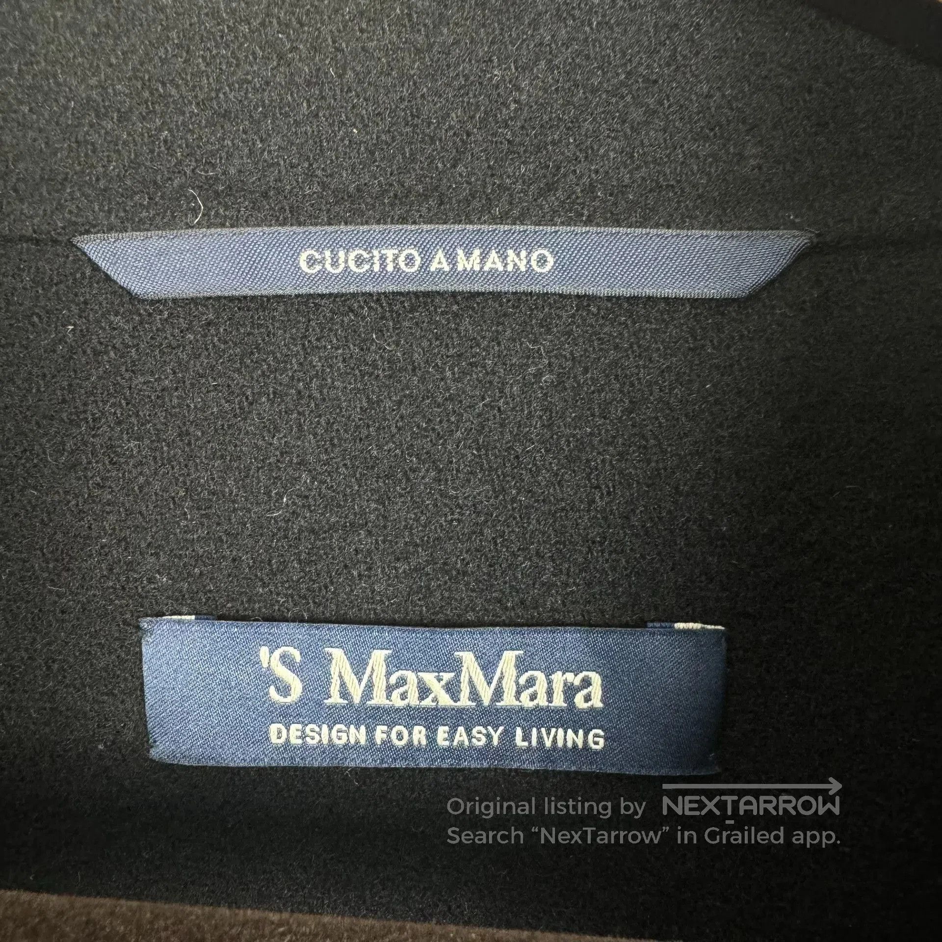 Max Mara Max Mara Black Wool Mid-Length Coat. Size M / US 6-8 / IT 42-44 - 6 Thumbnail