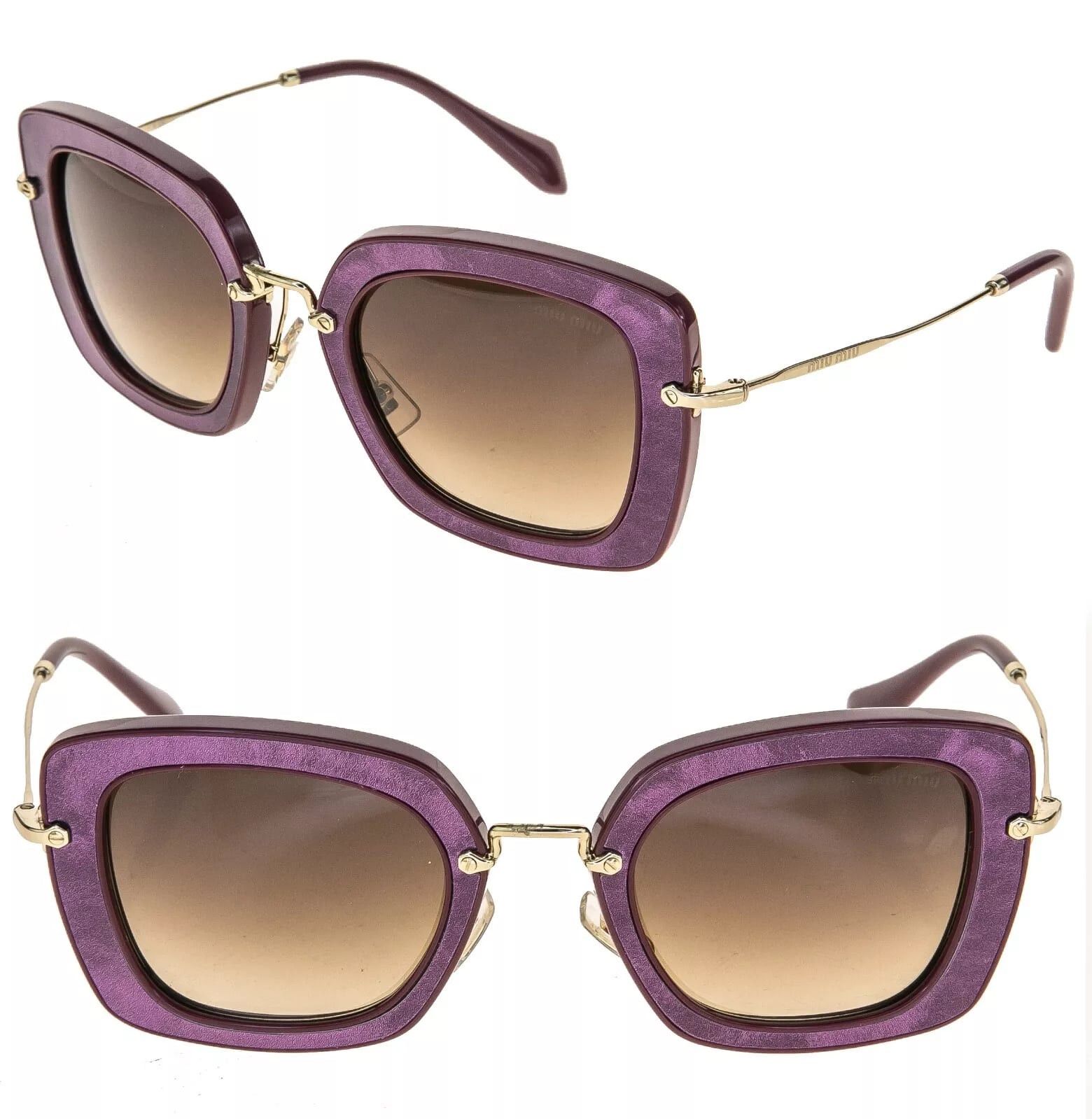Miu Miu MIU MIU NOIR 07O Foil Purple Square Sunglasses SMU07O Size ONE SIZE - 1 Thumbnail