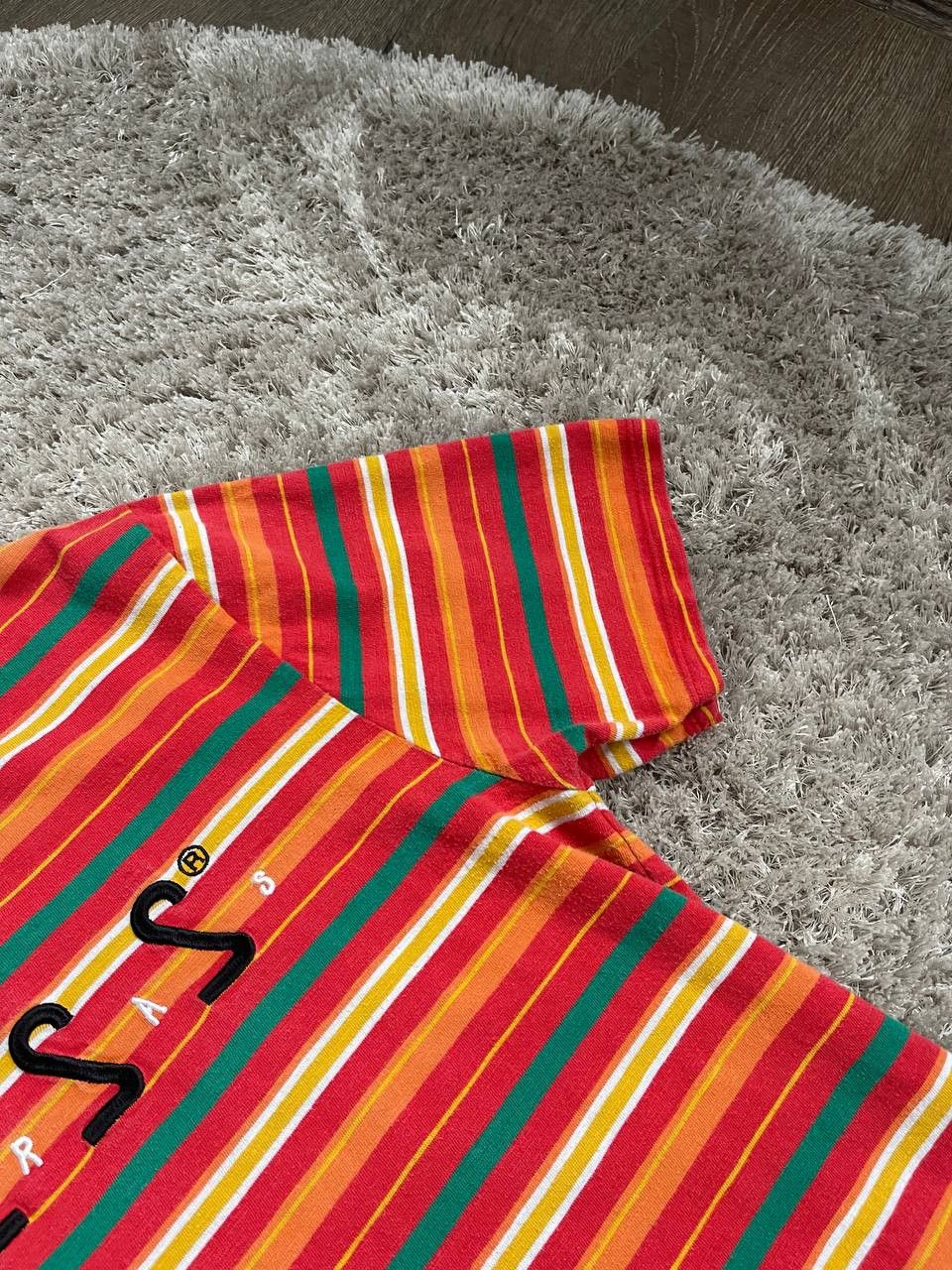 Guess × J Balvin × Vintage GUESS x J Balvin T-Shirt Orange Green Stripe Embroidered Size US S / EU 44-46 / 1 - 7 Thumbnail