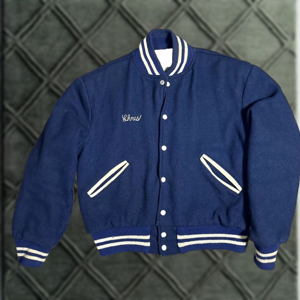 Vintage VINTAGE Standard Pennant Company Wool Jacket Varsity M Men Blue 70s Pit to Pit 25.5” Length 25” Size US M / EU 48-50 / 2 - 1 Thumbnail