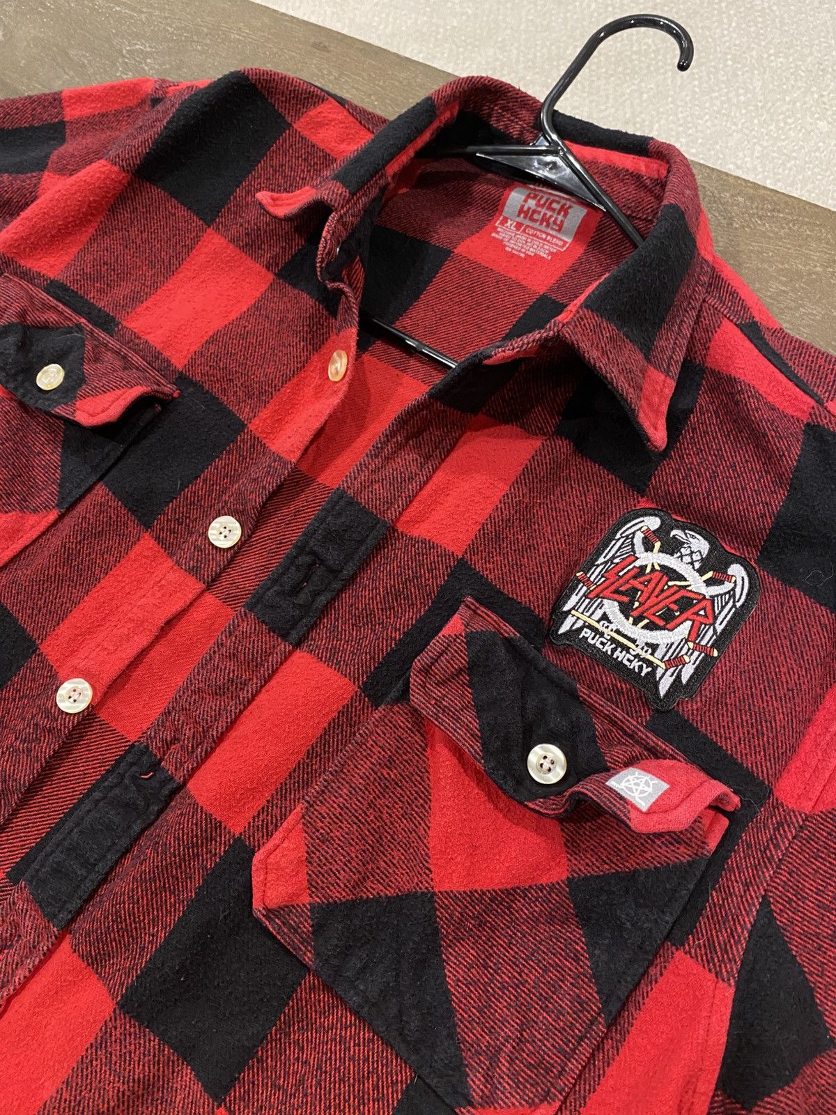 Slayer *RARE* Slayer "Fight Till Death" Puck Hcky Flannel Size US XL / EU 56 / 4 - 3 Thumbnail