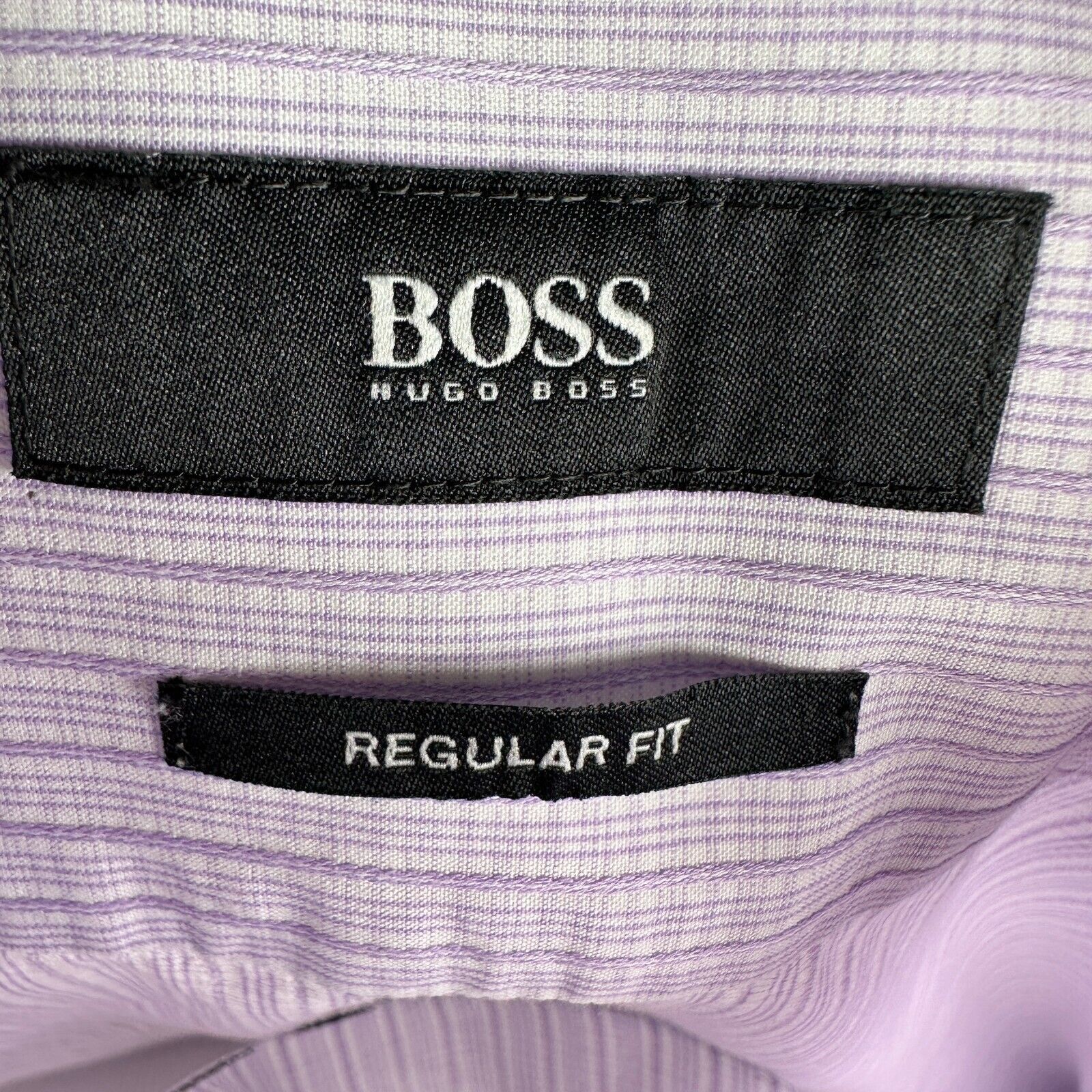 Hugo Boss Hugo Boss Enzo Dress Shirt 17.5 34/35 Lavender White Button Size US XL / EU 56 / 4 - 8 Thumbnail