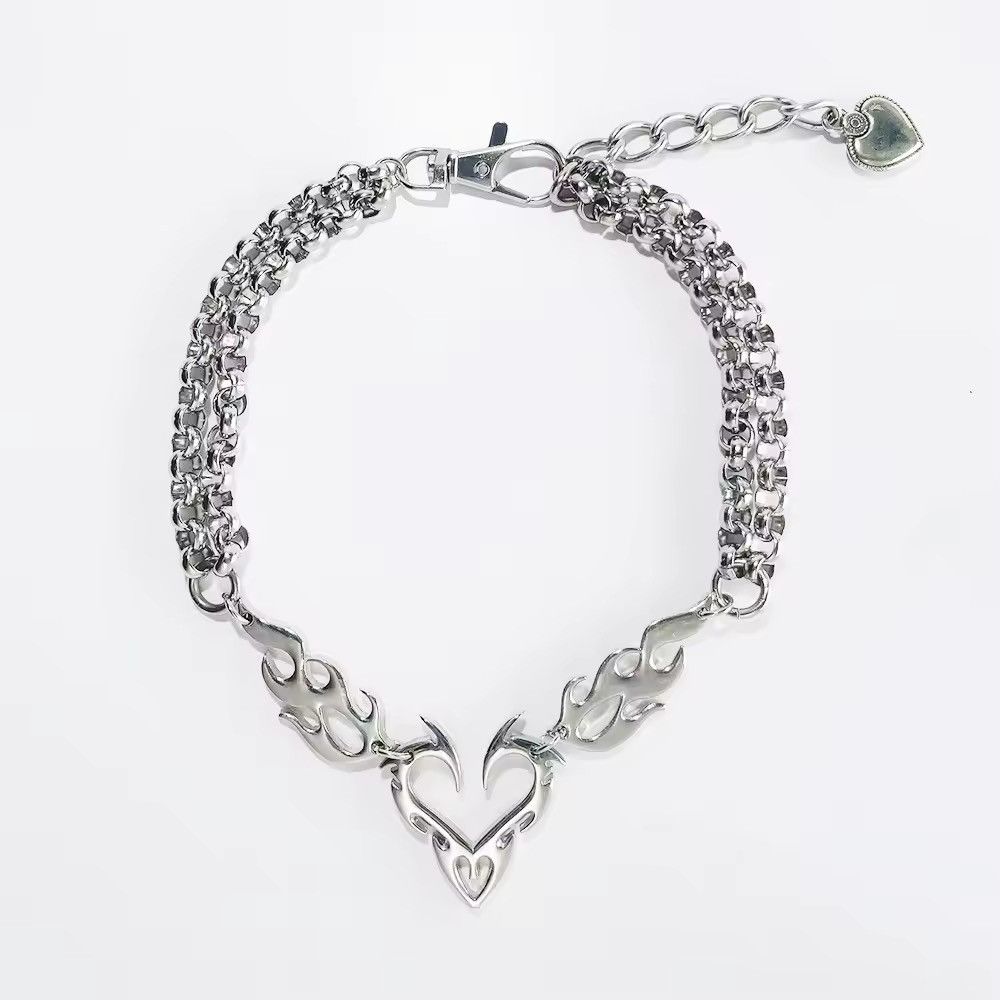 Jewelry Cutout Flame Love Necklace Size ONE SIZE - 2 Thumbnail