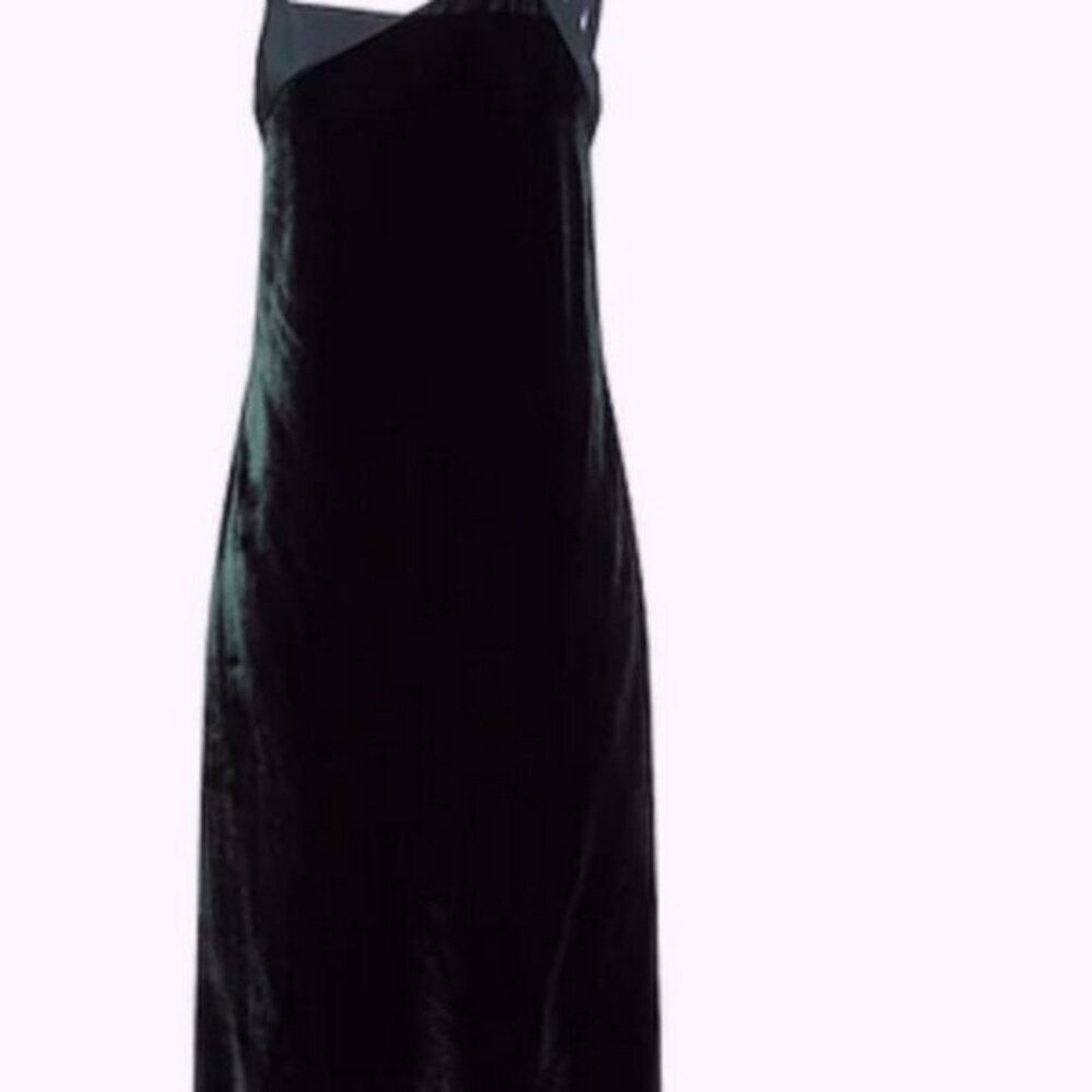 Helmut Lang Helmut Lang Satin paneled velvet dress forest green size 4 Size S / US 4 / IT 40 - 3 Thumbnail