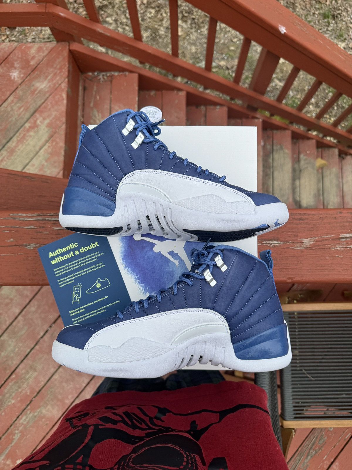 image of Jordan Nike Jordan 12 “Indigo” Shoes in Blue White, Men's (Size 9)