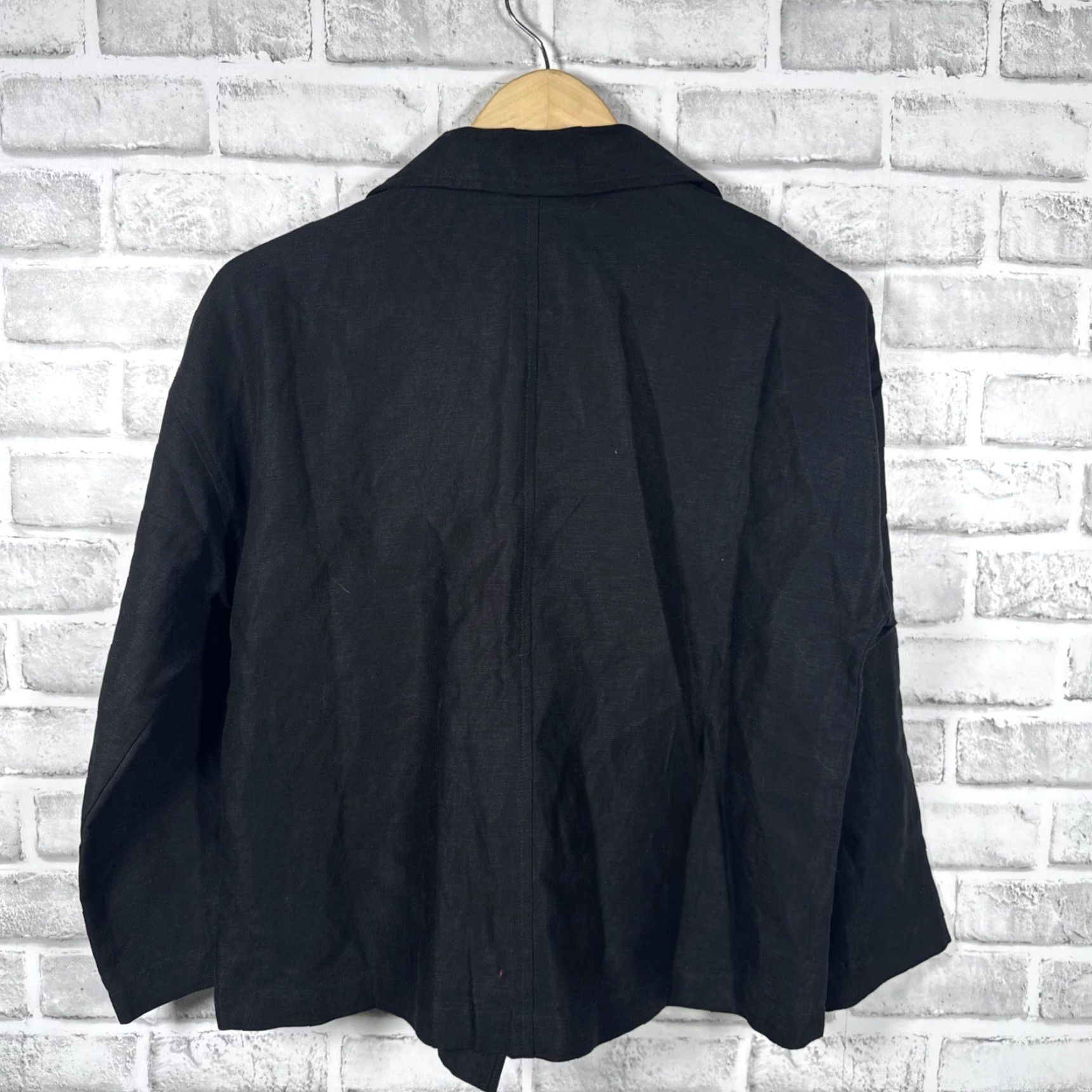 Eileen Fisher Eileen Fisher Blazer Coat Womens Black Linen Blend Size P Small Size S / US 4 / IT 40 - 4 Thumbnail