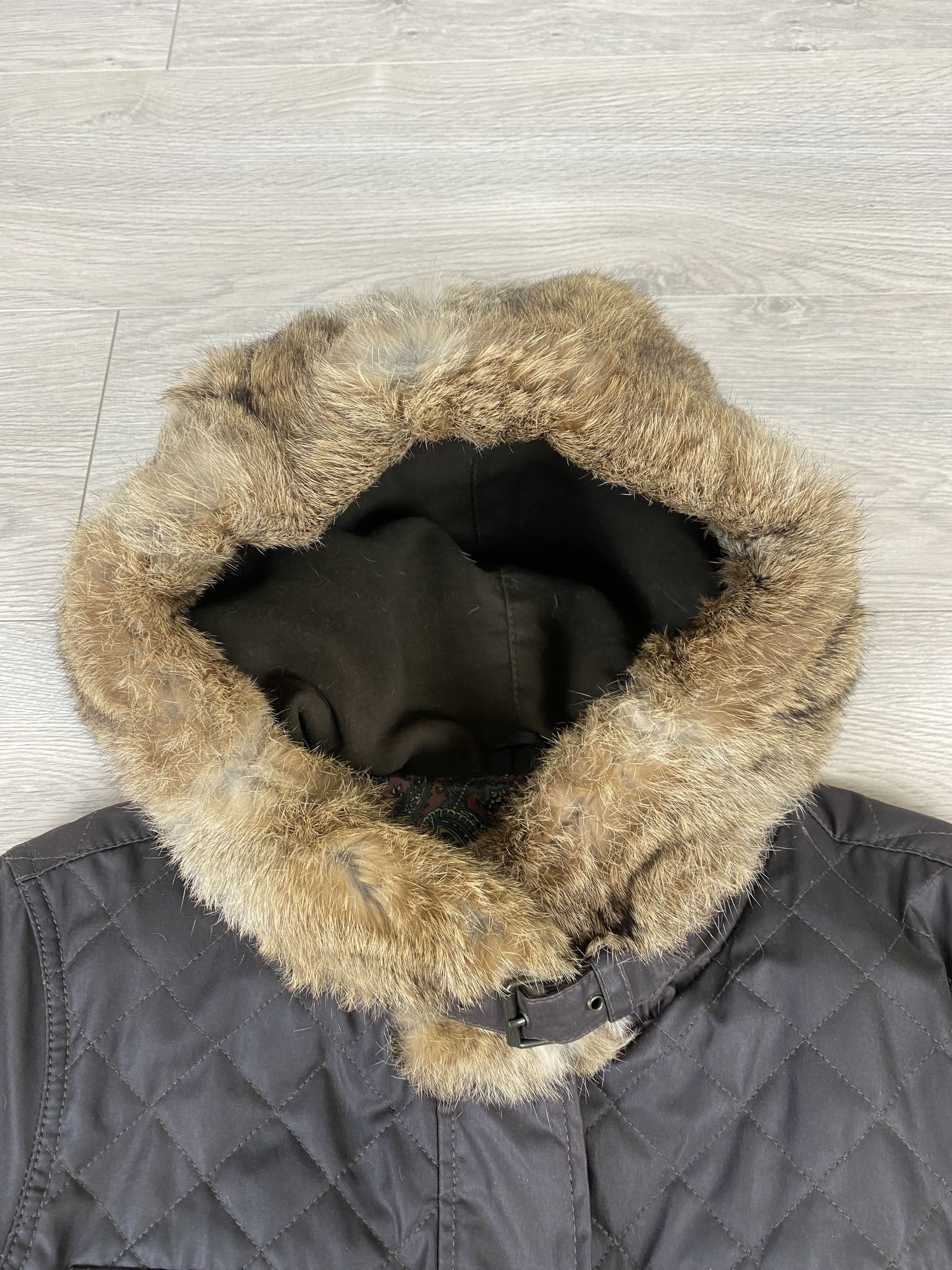 Belstaff Belstaff Gold Ladies Waxed Cotton Fur Collar Jacket Size L / US 10 / IT 46 - 7 Thumbnail