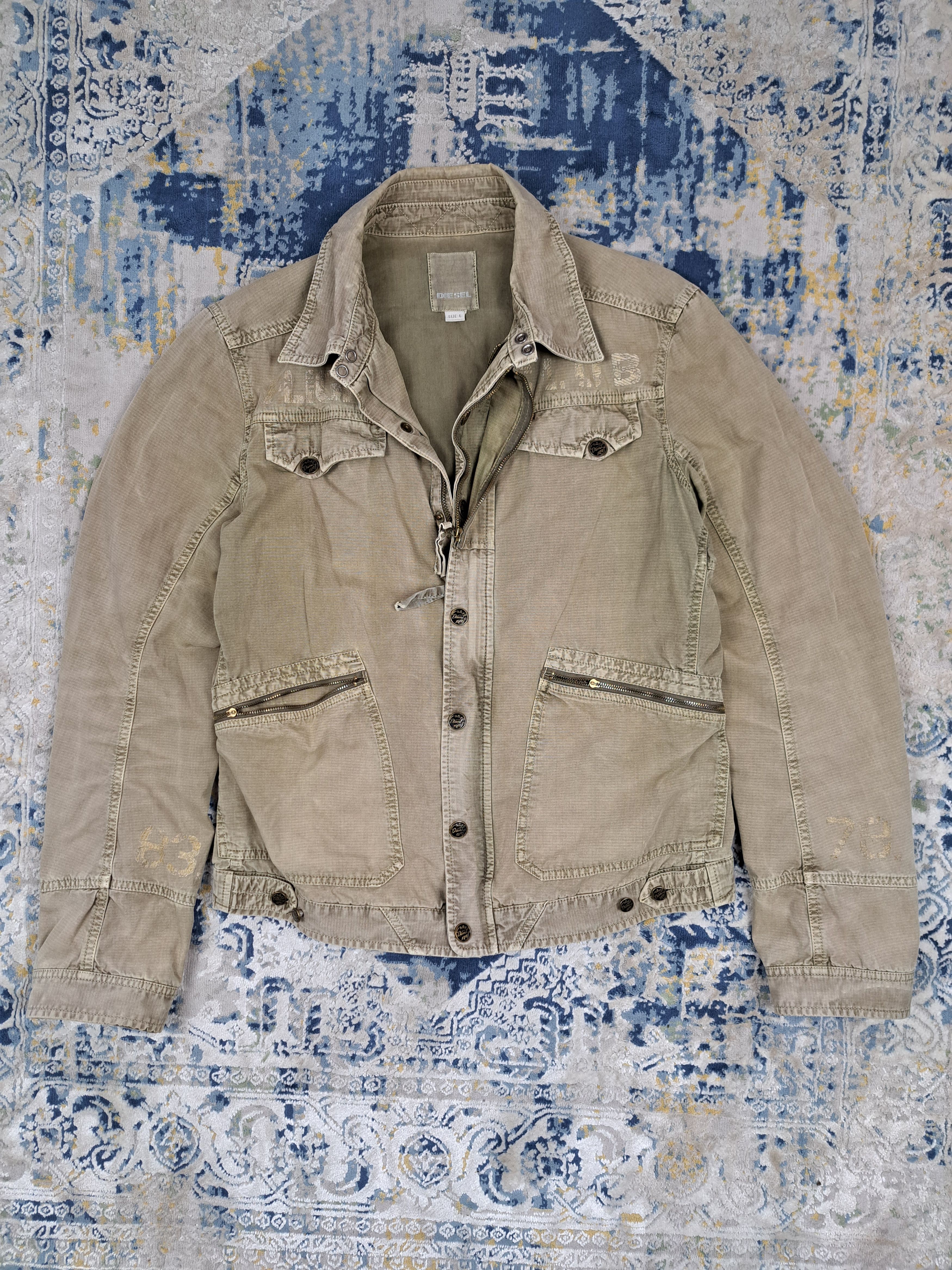 Diesel Diesel Flight Club Cropped Jacket Archive y2k Military