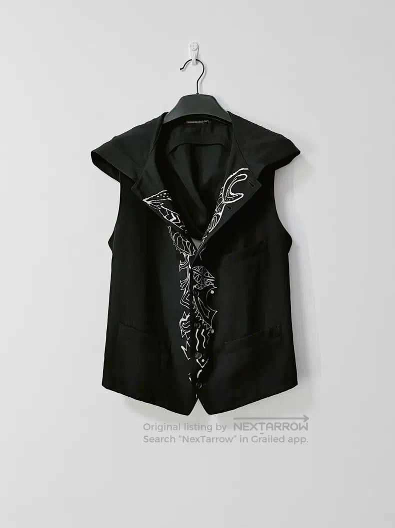 Yohji Yamamoto Yohji Yamamoto 21ss Main Line Show Graffiti Hooded Vest Size US L / EU 52-54 / 3 - 2 Thumbnail