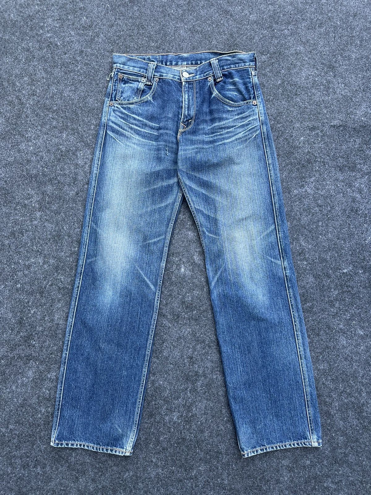 Levi's Y2k Levis 703 Faded Blue Washed Vintage Denim 31x33 D44 Size US 31 - 1 Thumbnail