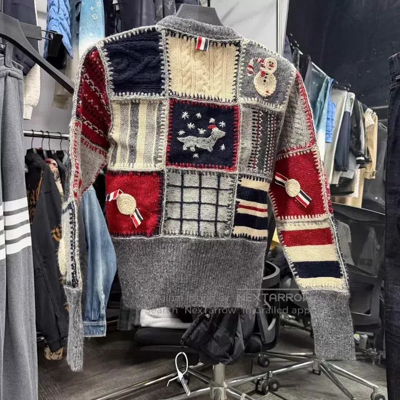 Thom Browne Thom Browne Christmas patched knit sweater Size US S / EU 44-46 / 1 - 2 Thumbnail