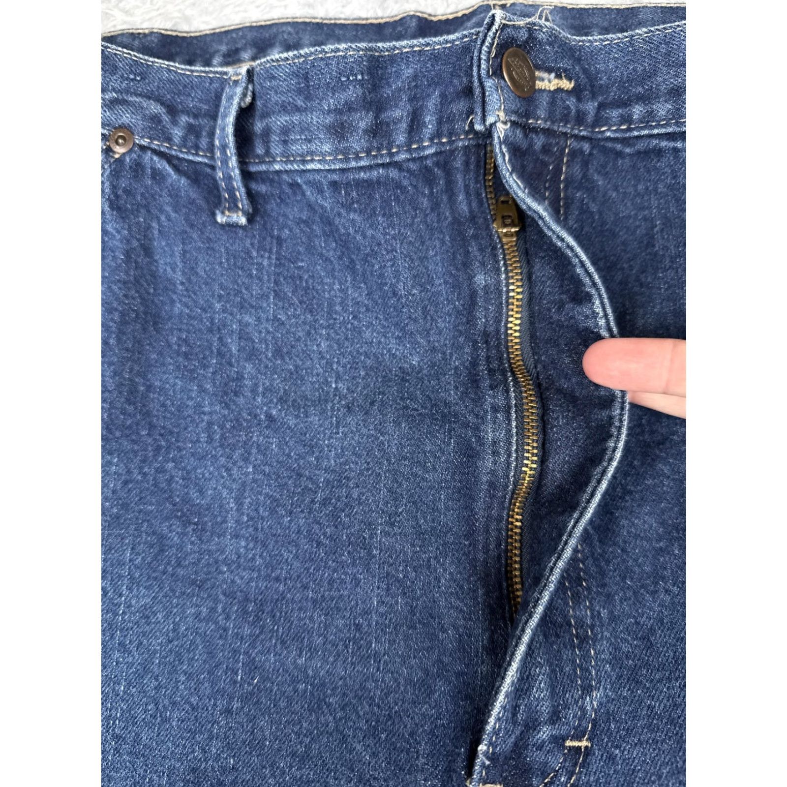 Dickies Dickies Jeans Mens 44x32 Blue Denim Straight Leg Zip Fly 5 Pocket Workwear Size US 44 / EU 60 - 5 Thumbnail