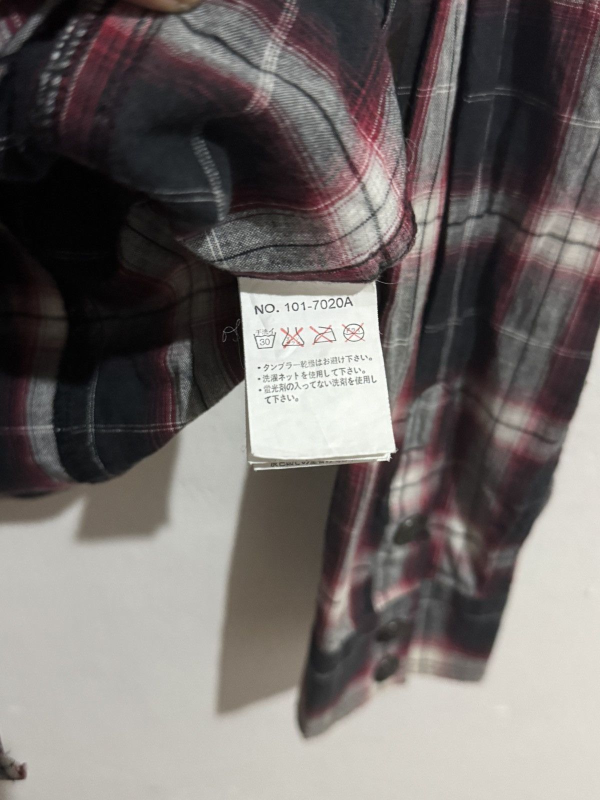 In The Attic IN THE ATTIC IFSIXWASNINE LEATHER LINE GIMMICK CHECK SHIRT Size US M / EU 48-50 / 2 - 8 Thumbnail