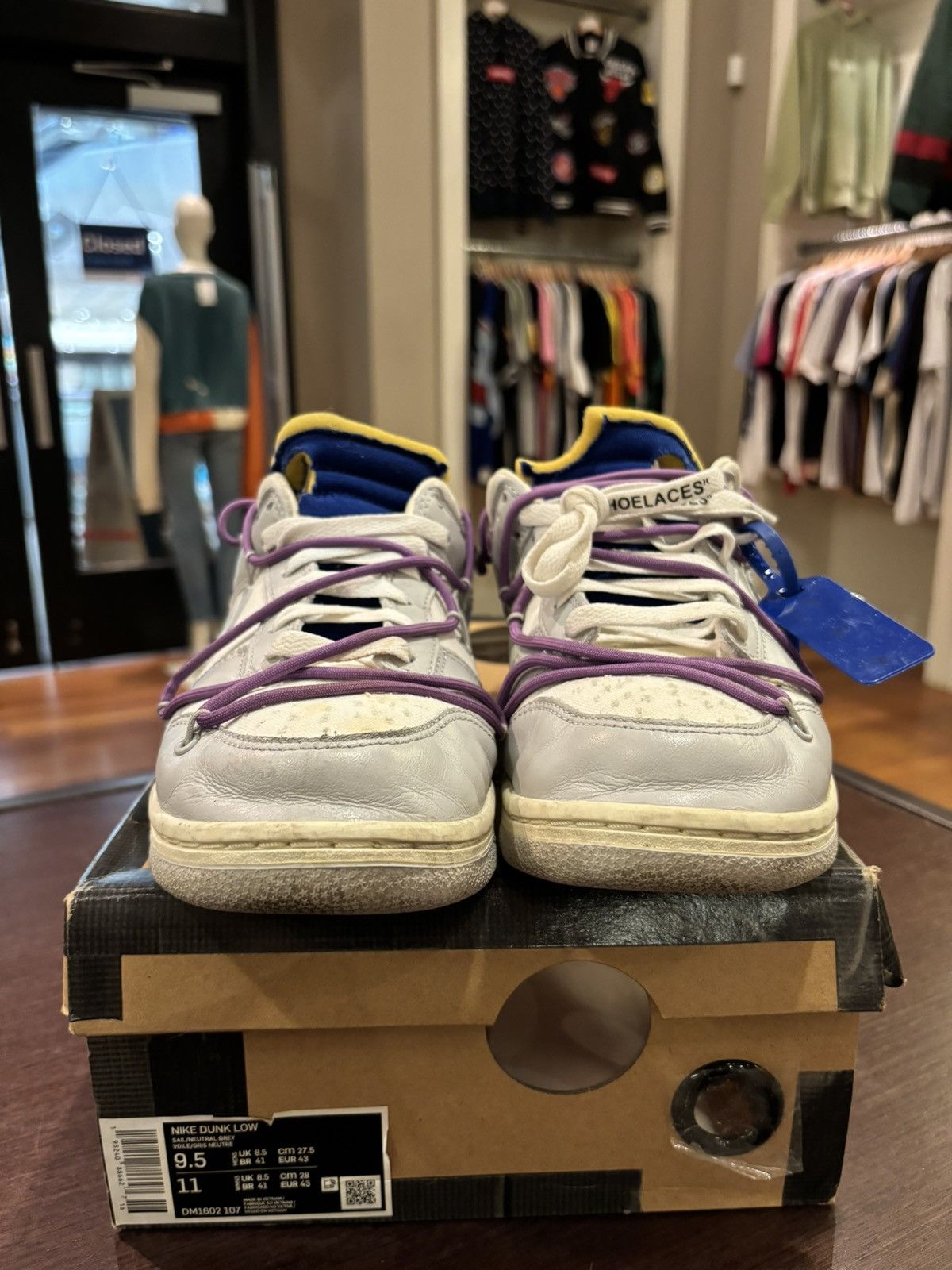 Nike × Off-White Nike Dunk Low Off-White Lot 48 Size US 9.5 / EU 42-43 - 5 Thumbnail