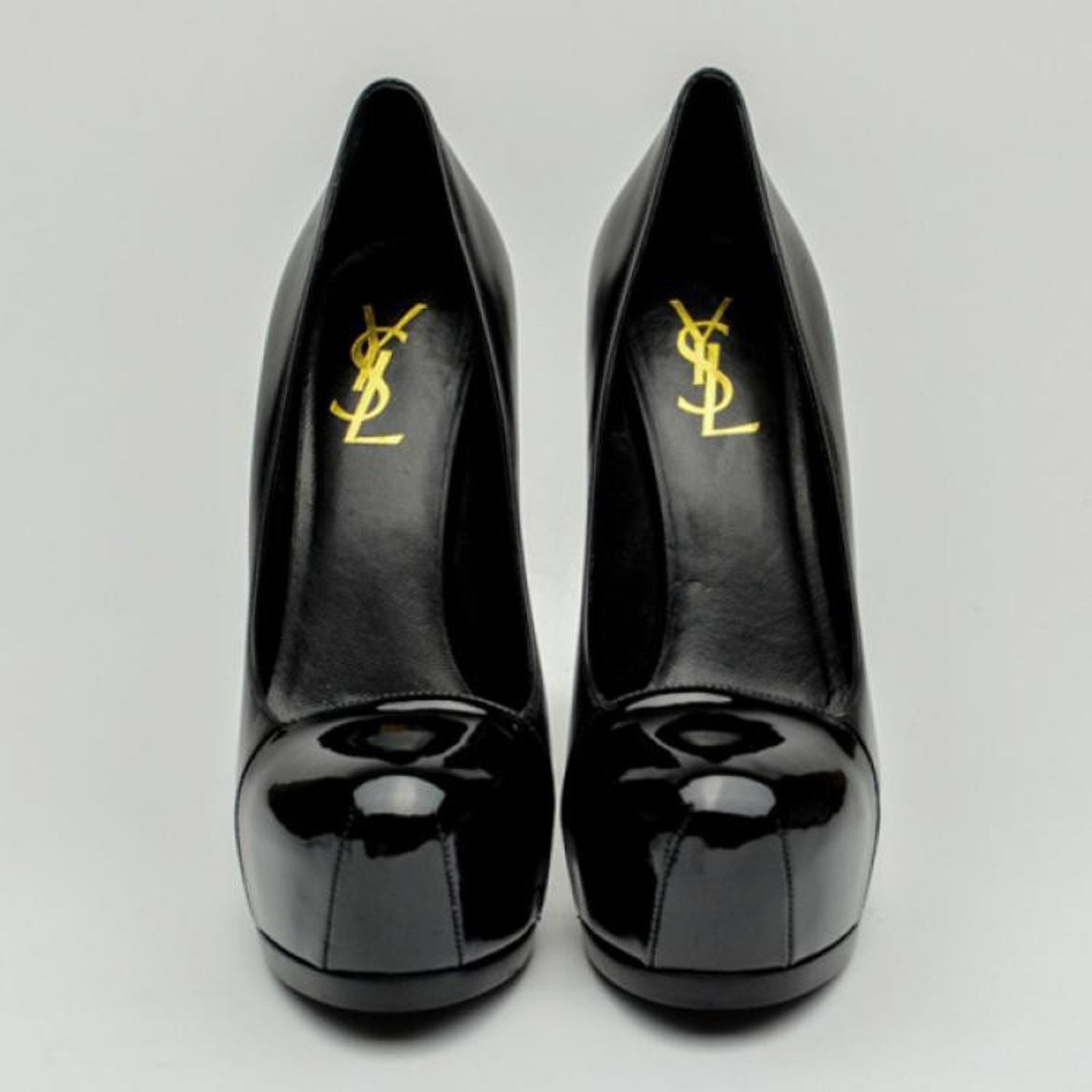 Saint Laurent Paris SAINT LAURENT LEATHER TRIBTOO 105 PLATFORM PUMPS BLACK 42 Size US 12 / IT 42 - 6 Thumbnail