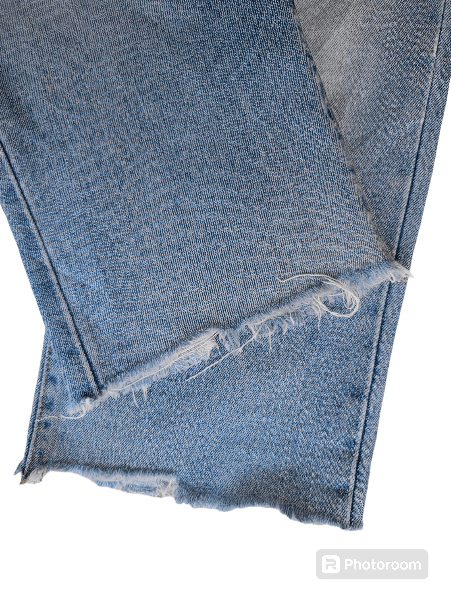 UNIQLO Distressed, Cropped Wide Leg Streetwear Denim