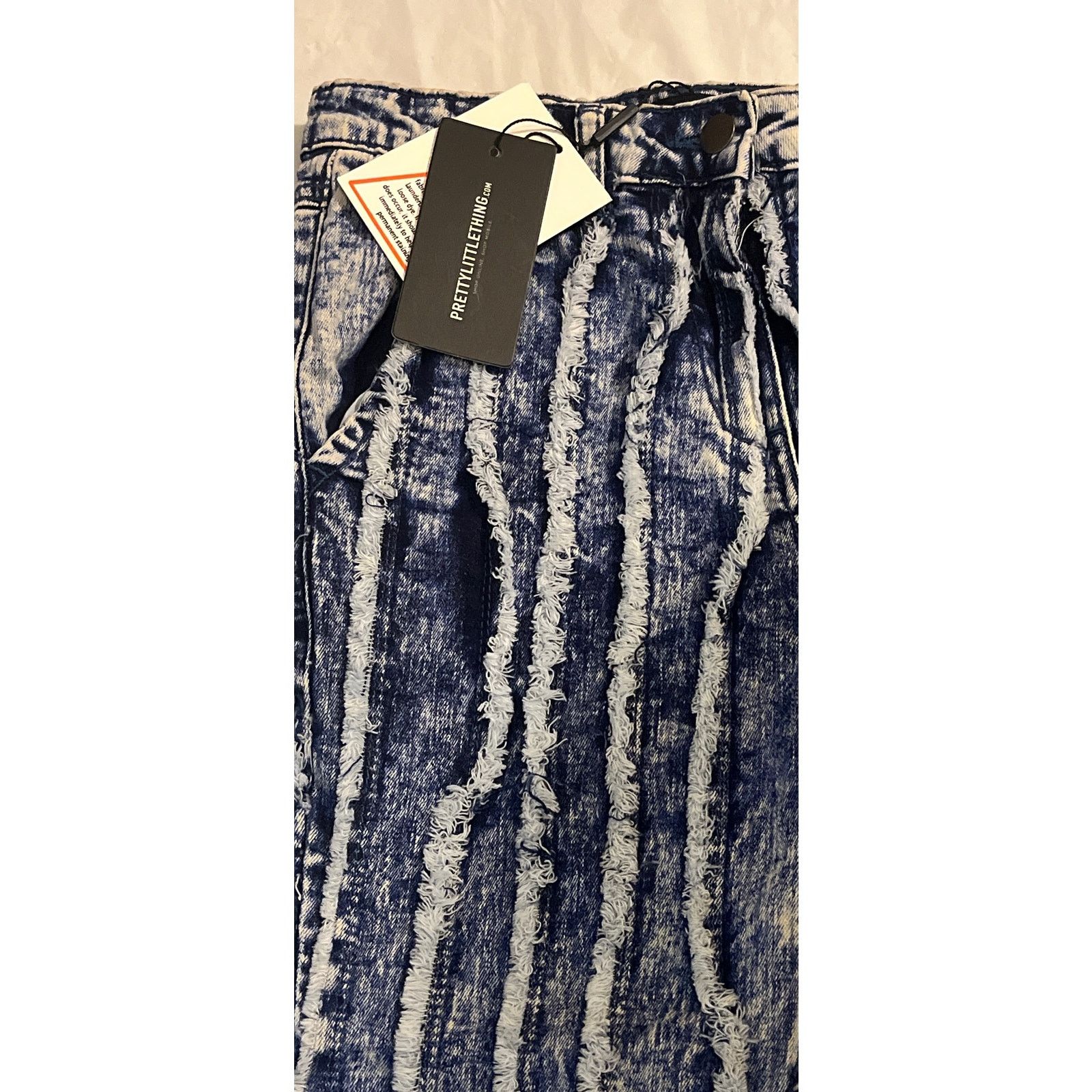 Other Pretty Little Thing Flare Jean - Size: 8 - Washed Blue Size 30" / US 8 / IT 44 - 3 Thumbnail