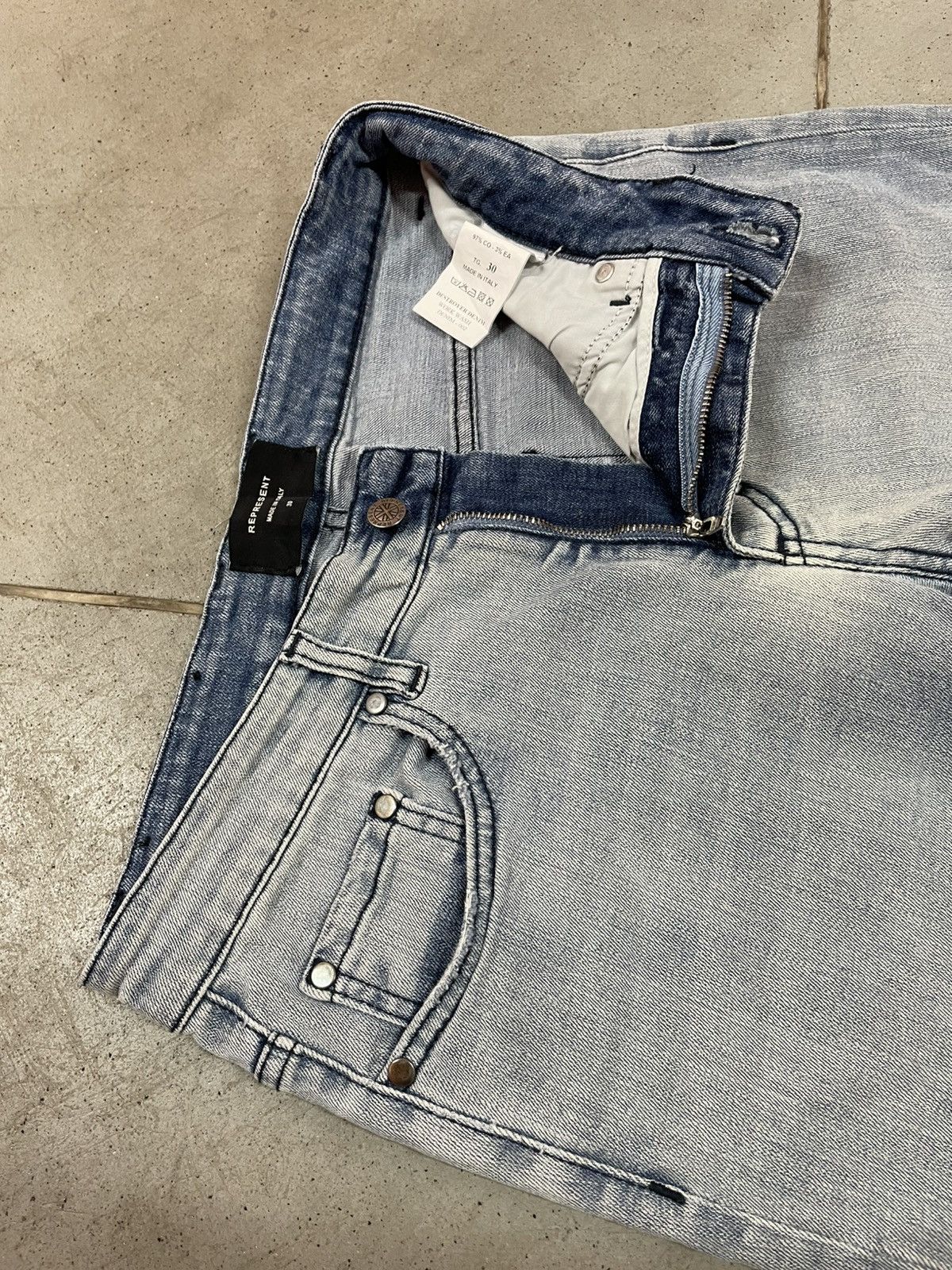 Represent Clo. Vintage Represent Distressed Jeans made in Italy Size US 30 / EU 46 - 8 Thumbnail