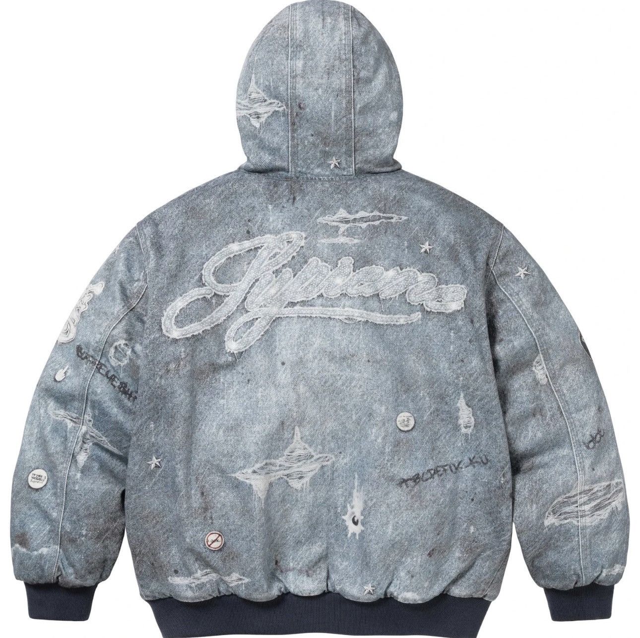 Other Size XL - Supreme Trompe L'oeil Hooded Work Jacket Blue 24FW Size US XL / EU 56 / 4 - 2 Thumbnail