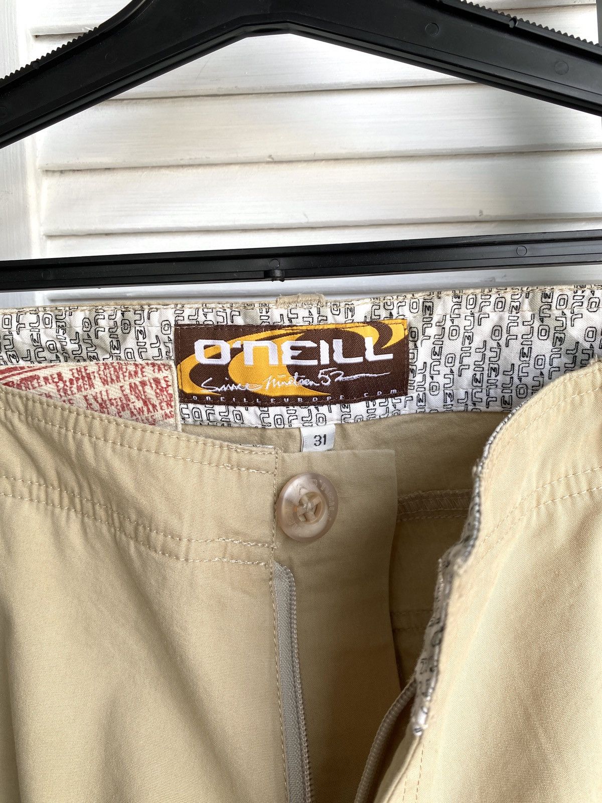 O'Neill Vintage O’Neil Baggy Skateboarding Light Pants Y2K Beige Size US 31 - 9 Thumbnail