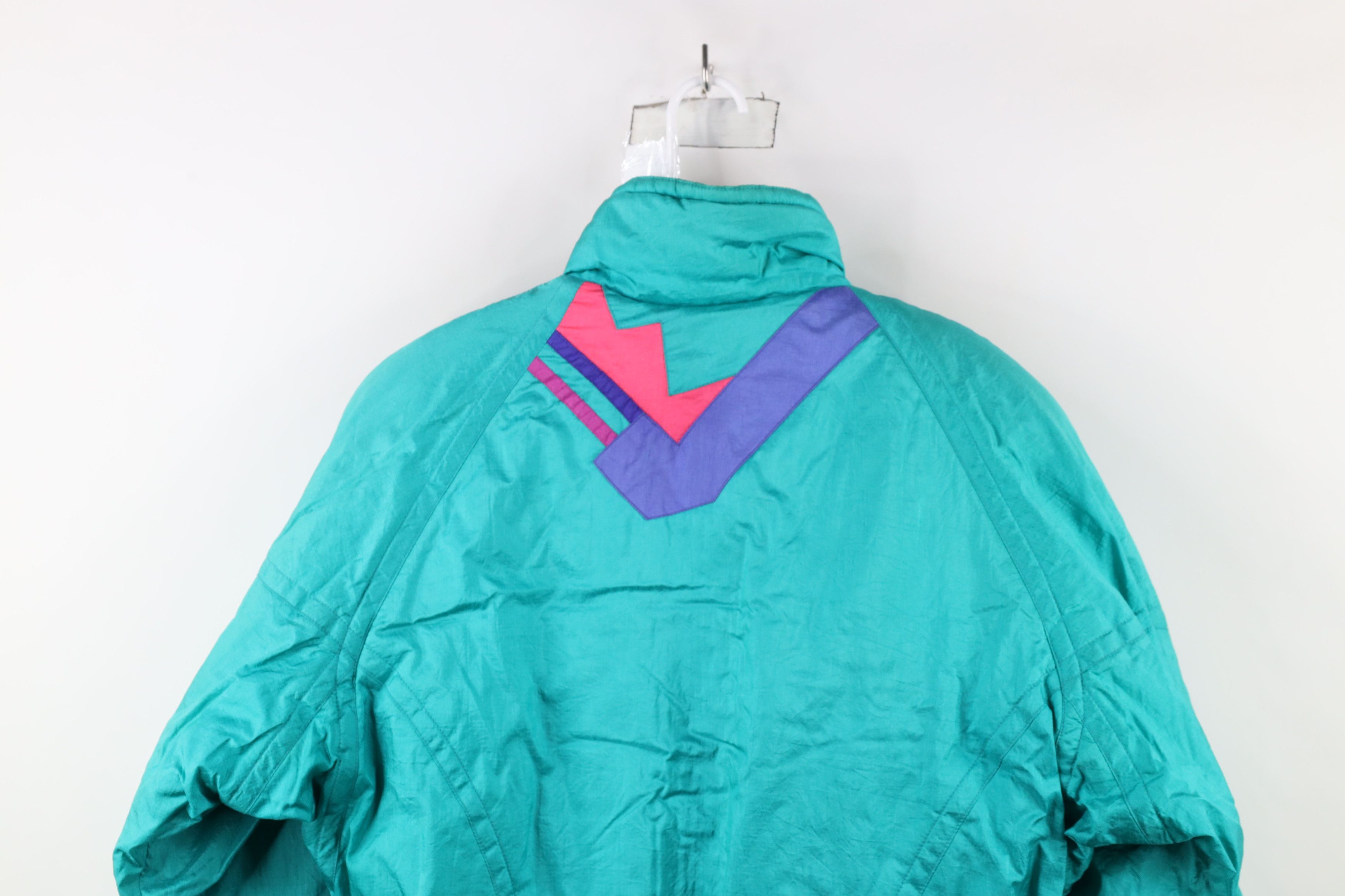 Vintage Vintage 90s Streetwear Block Full Zip Puffer Jacket Skiing Size L / US 10 / IT 46 - 13 Thumbnail